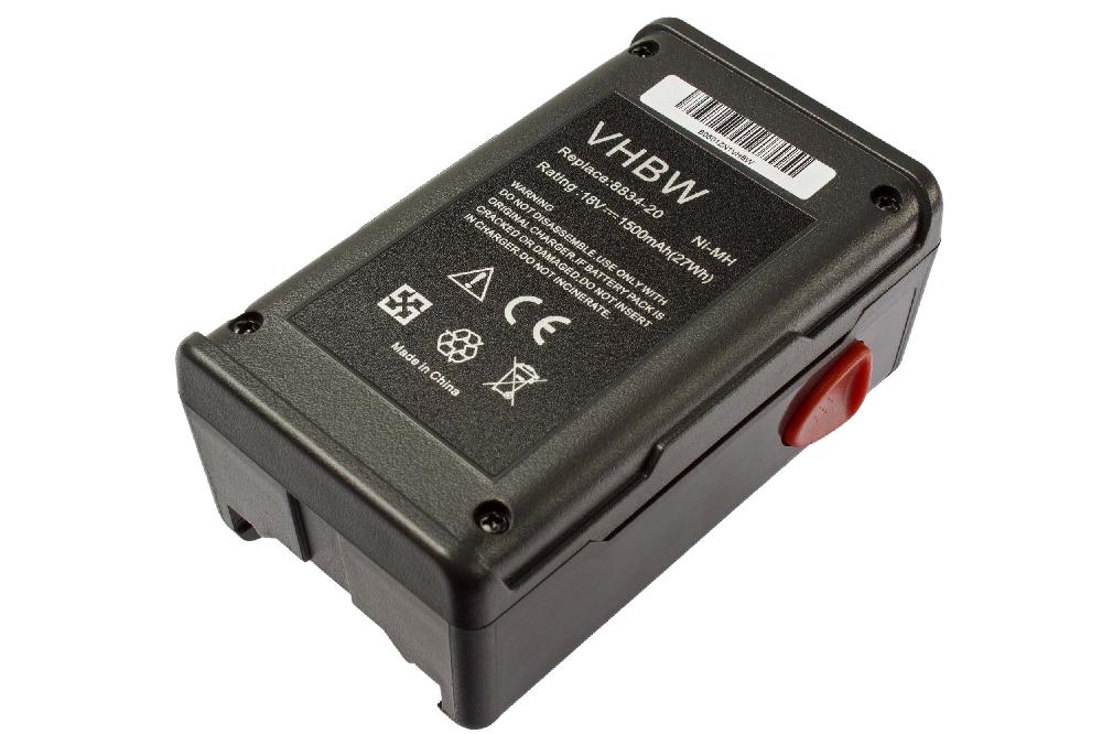 Lawnmower Battery Replacement for 8834-20 - 1.5Ah 18V NiMH, black