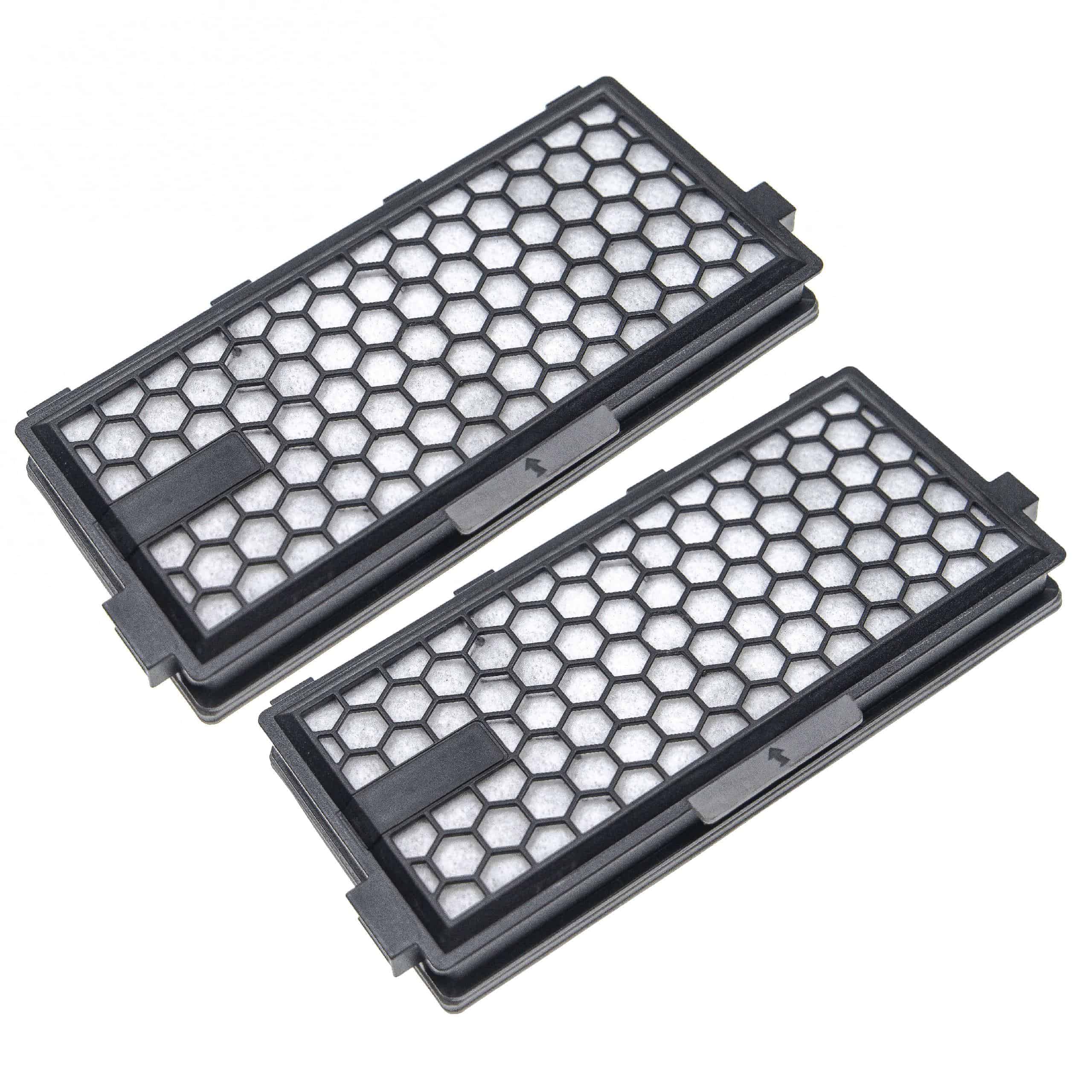 2x Filtro reemplaza Miele 5996880, 5996881 para aspiradora - filtro HEPA de carbón activo negro / blanco