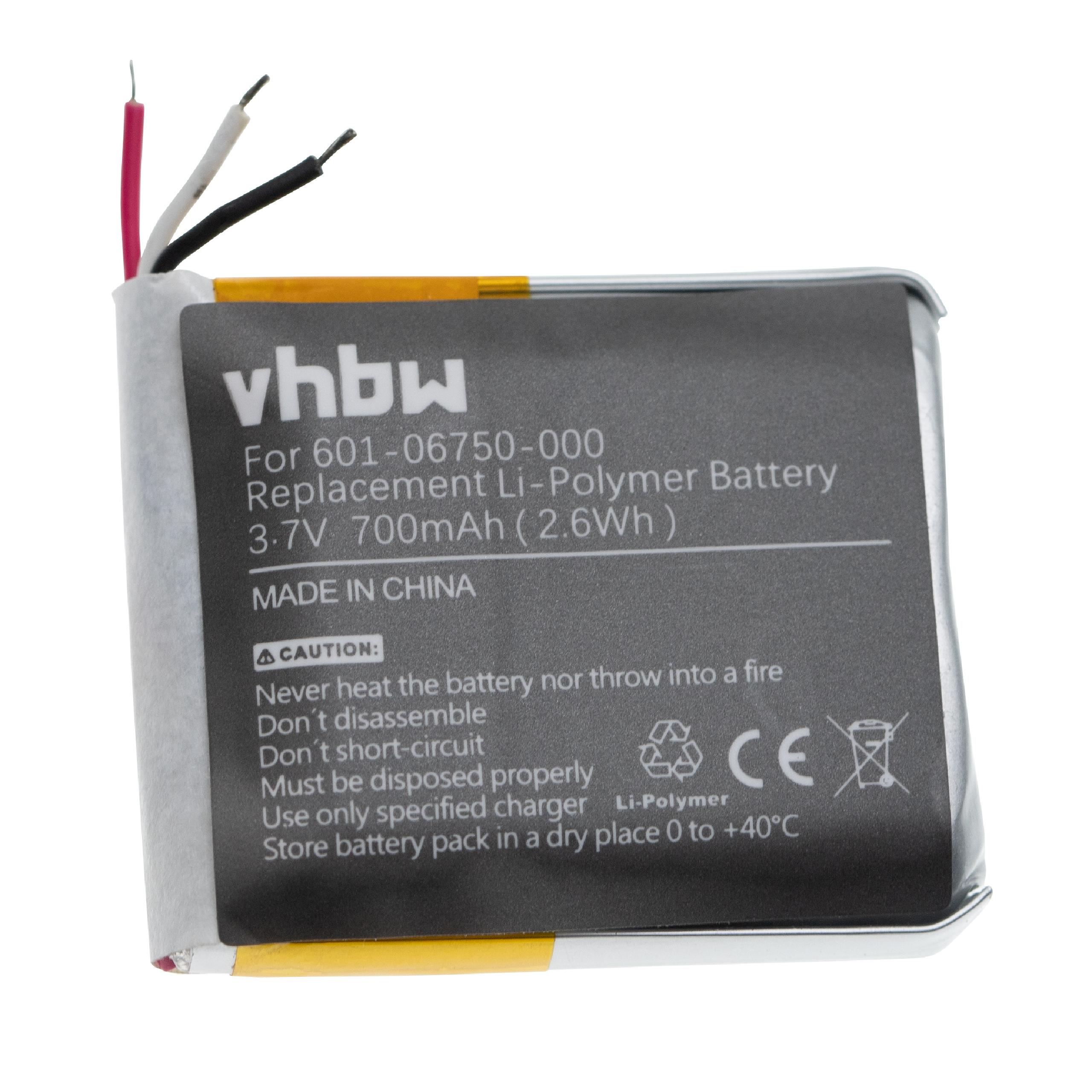 Videocamera Battery Replacement for GoPro 601-06750-000, 601-10257-000, 601-06750-101 - 700mAh 3.7V Li-polymer