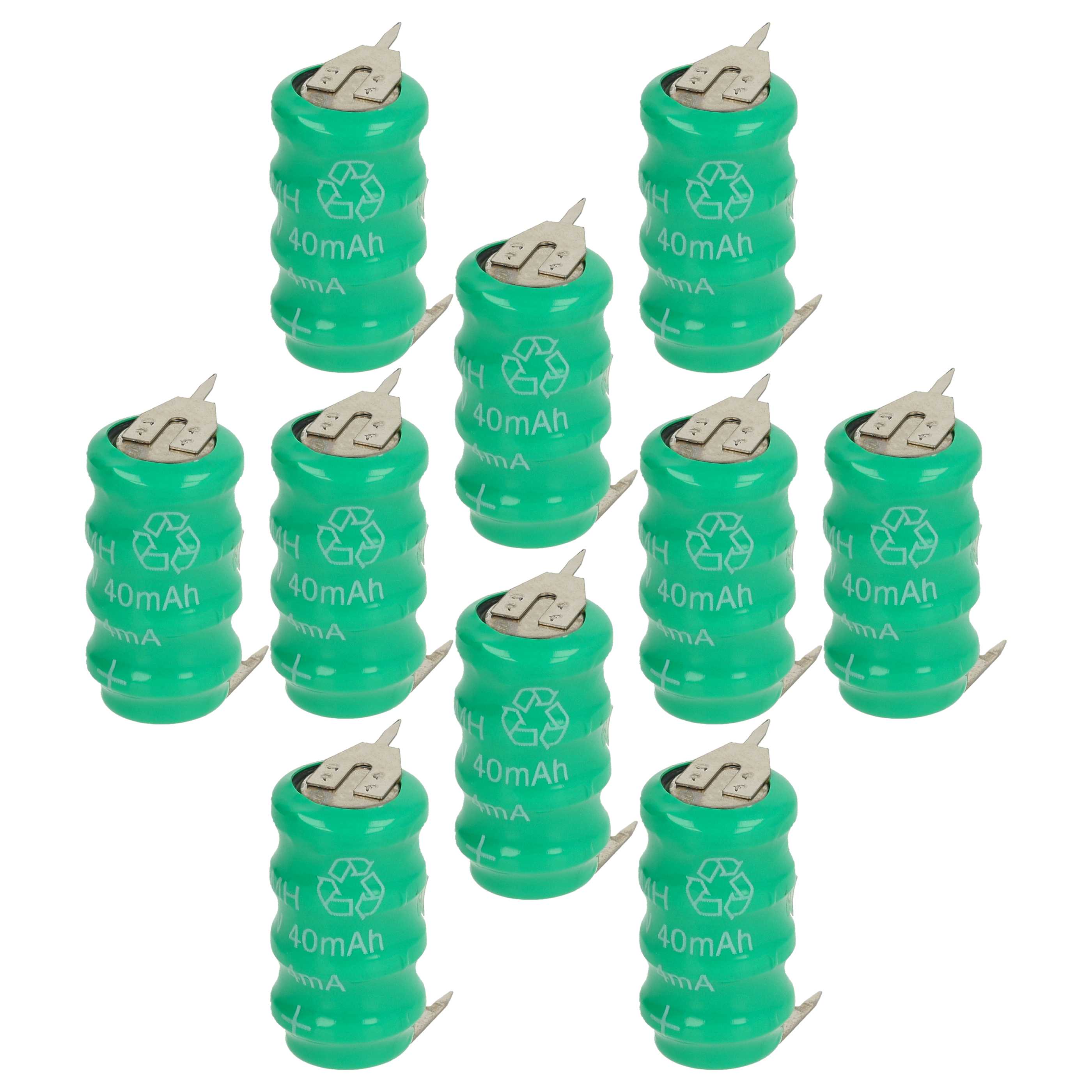 10x Piles bouton de type V40H pour le modélisme et autres - 40mAh 4,8V NiMH