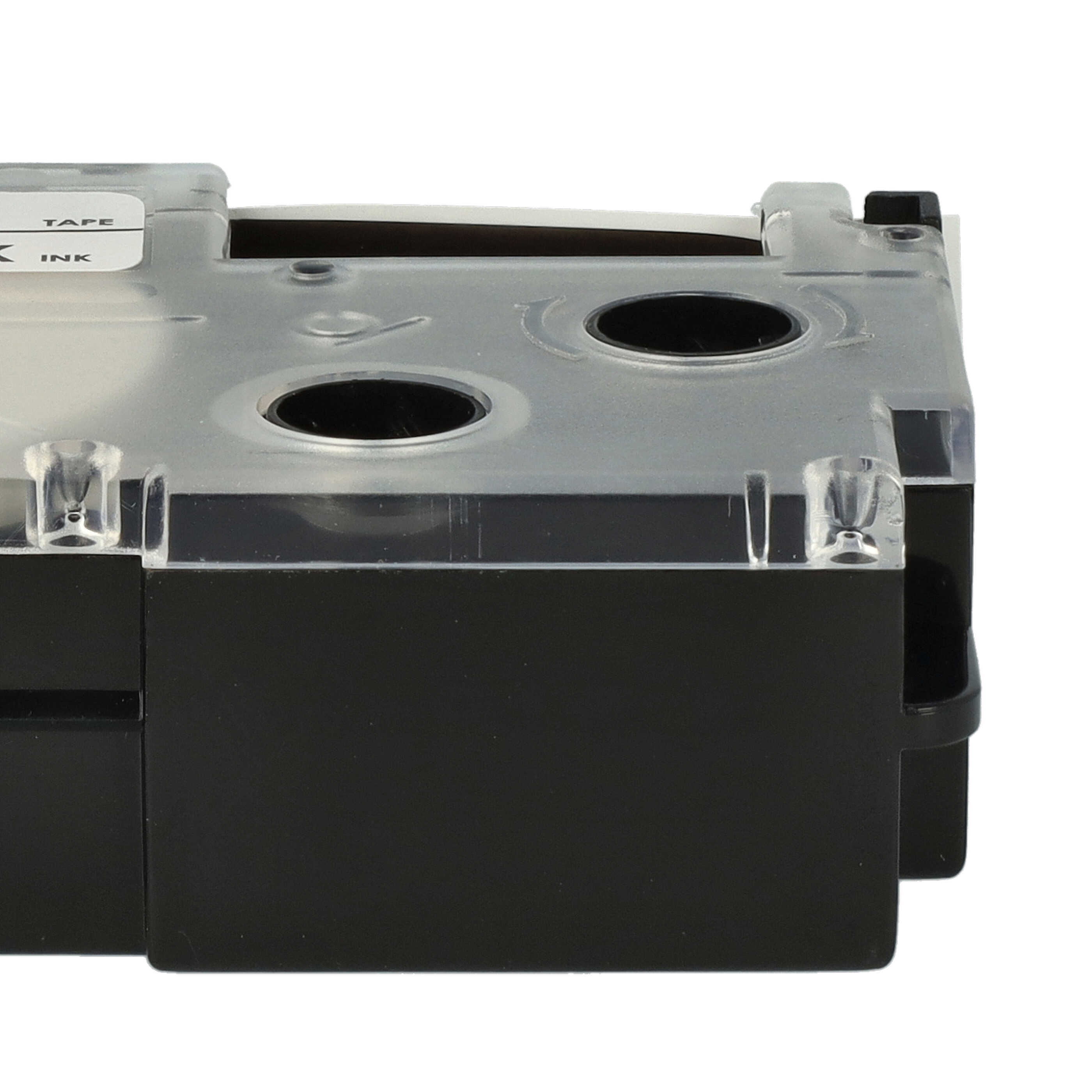 10x Cassettes à ruban remplacent Casio XR-18WE, XR-18WE1 - 18mm lettrage Noir ruban Blanc