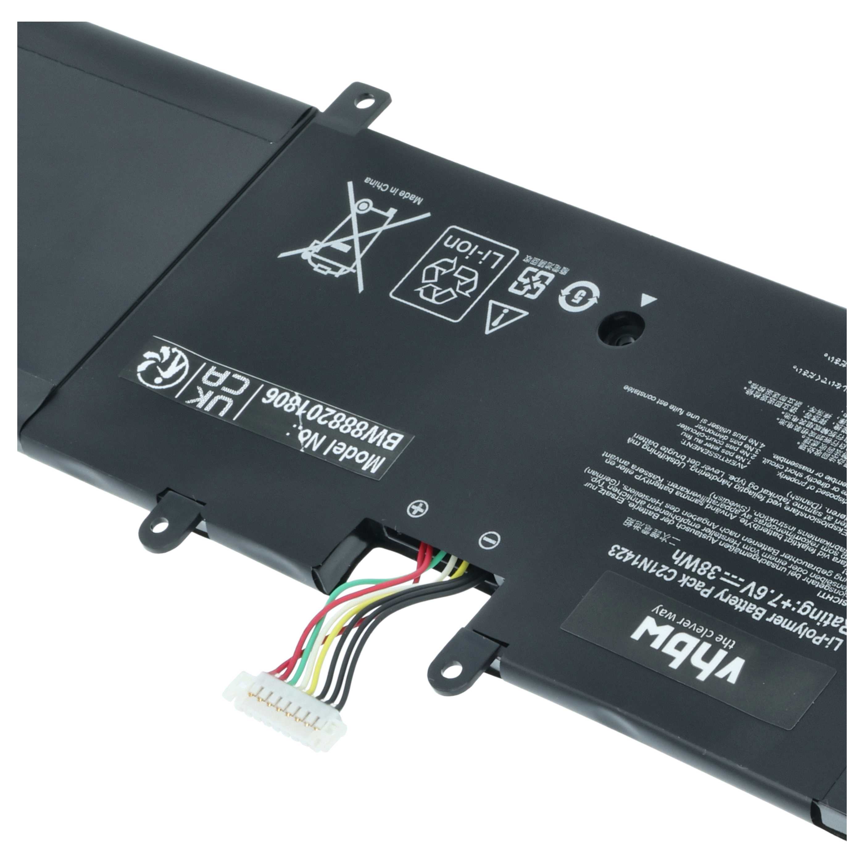 Akumulator do laptopa zamiennik Asus C21N1423, 0B200-01360100 - 4900 mAh 7,6 V LiPo