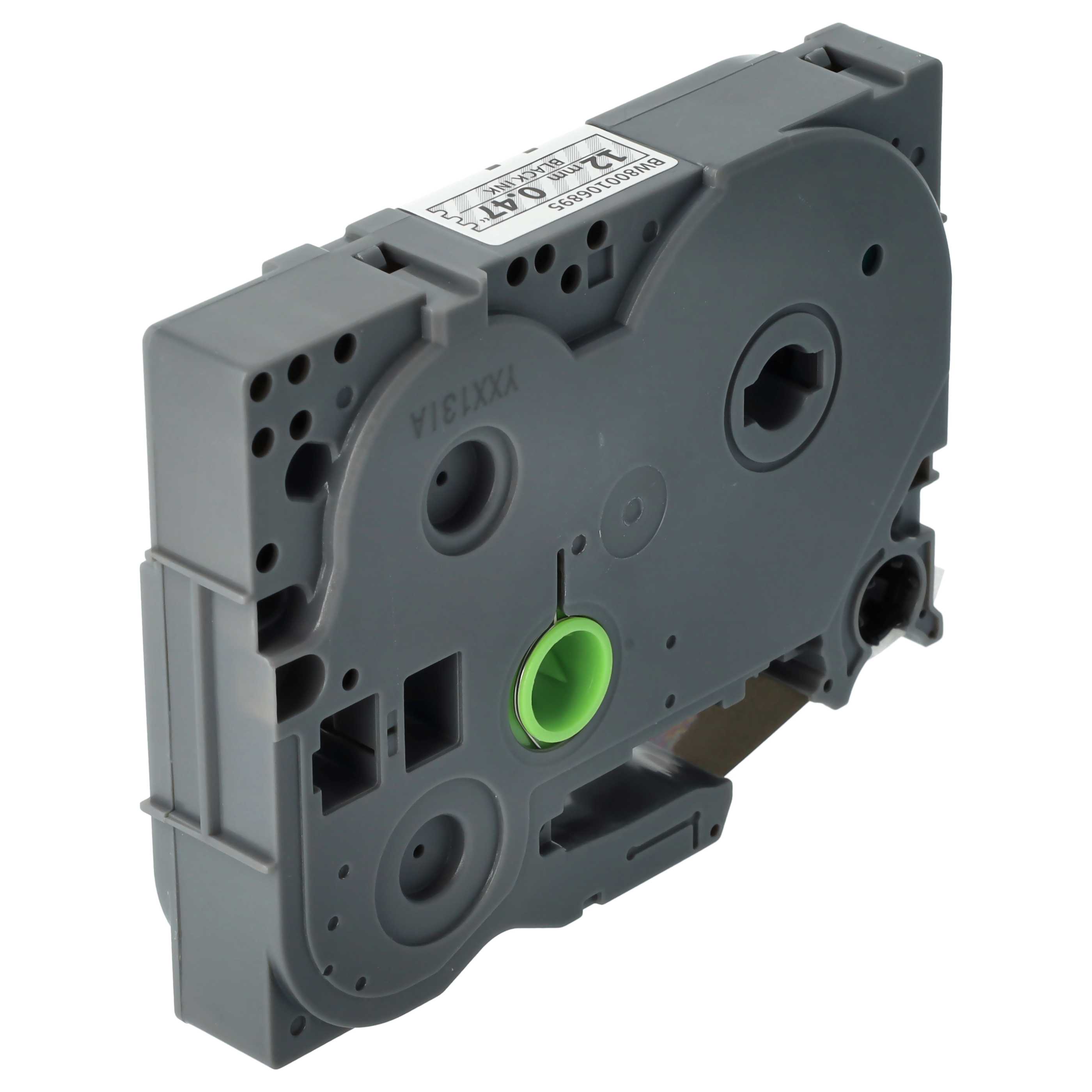 5x Label Tape replaces Brother TZ-131, TZE-131 - 12 mm Black to Transparent