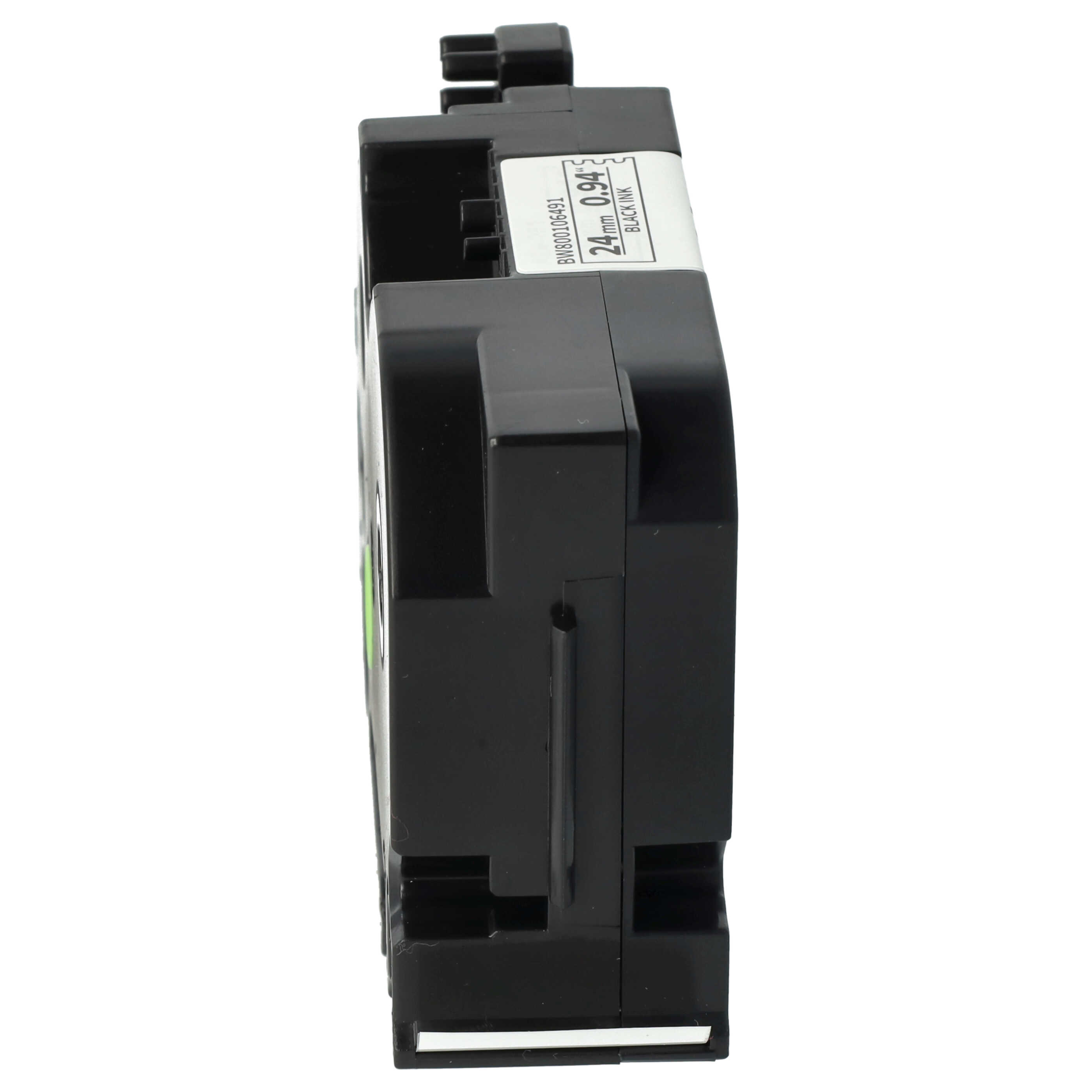 10x Label Tape as Replacement for Brother , TZE-251 - 24 mm Black to White