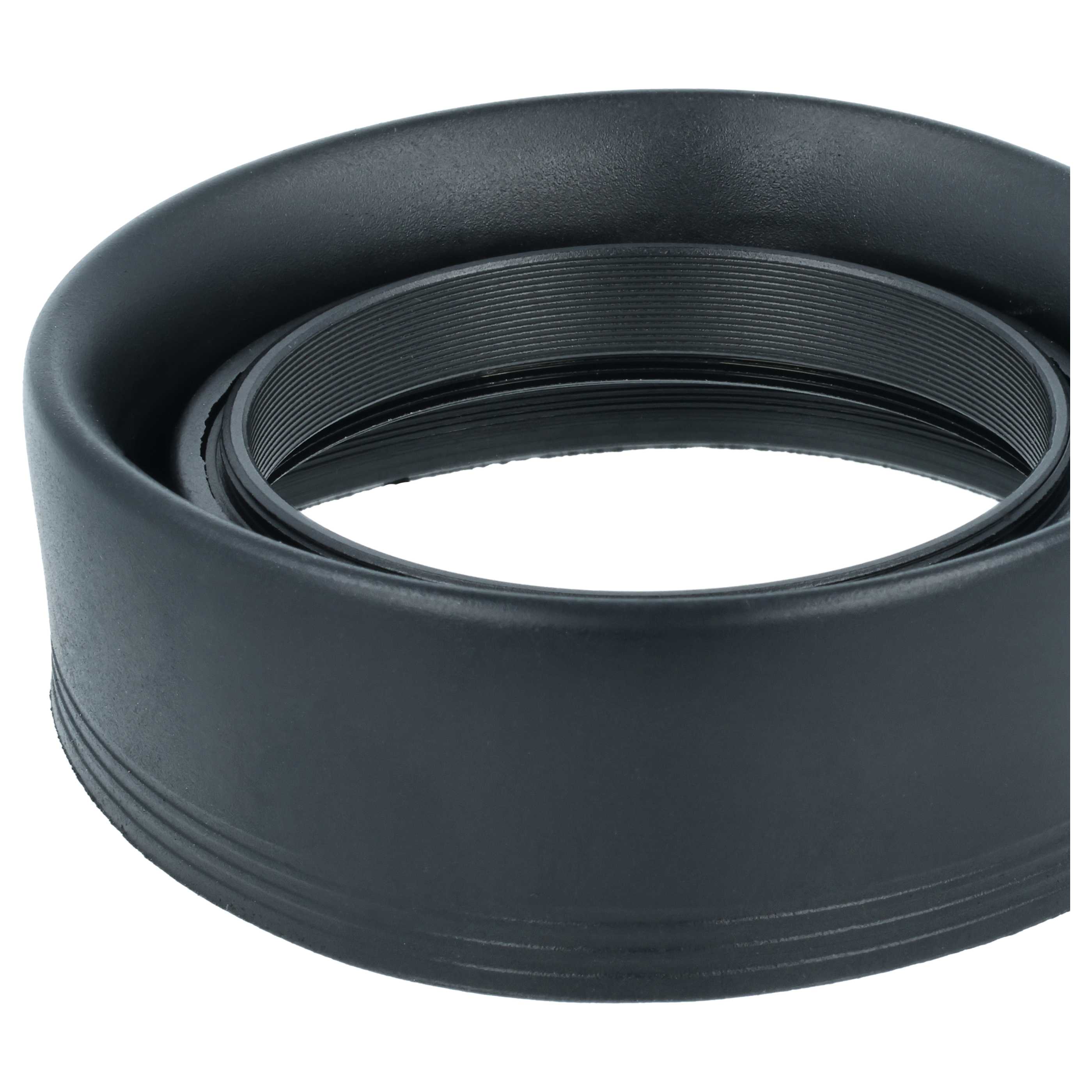 Lens Hood suitable for Lens with 52 mm Diameter, rubber, black