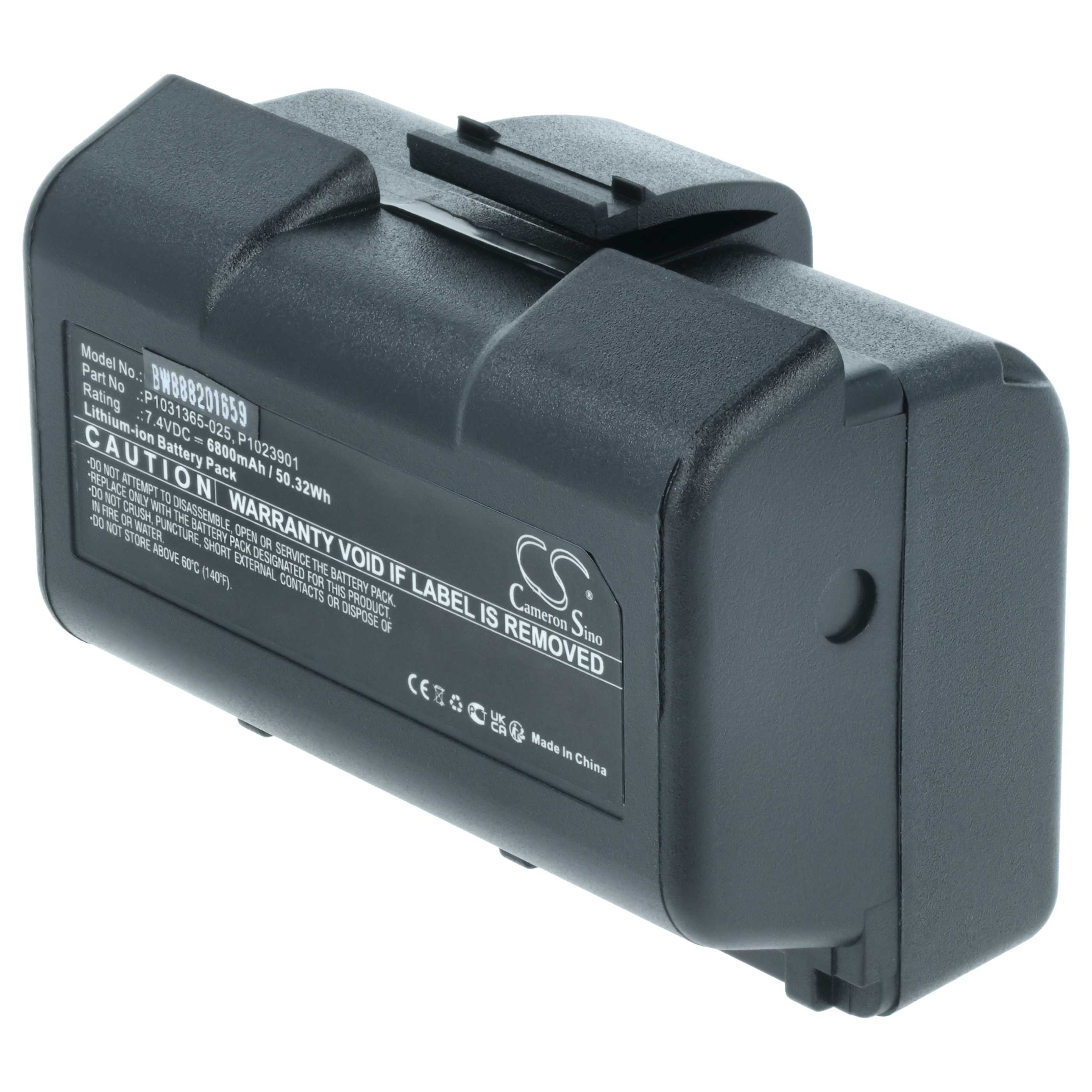 Printer 2x Battery replaces Zebra AT16004, BTRY-MPP-34MA1-01, BTRY-MPP-34MAHC1-01 - 6800 mAh 7.4 V Li-Ion