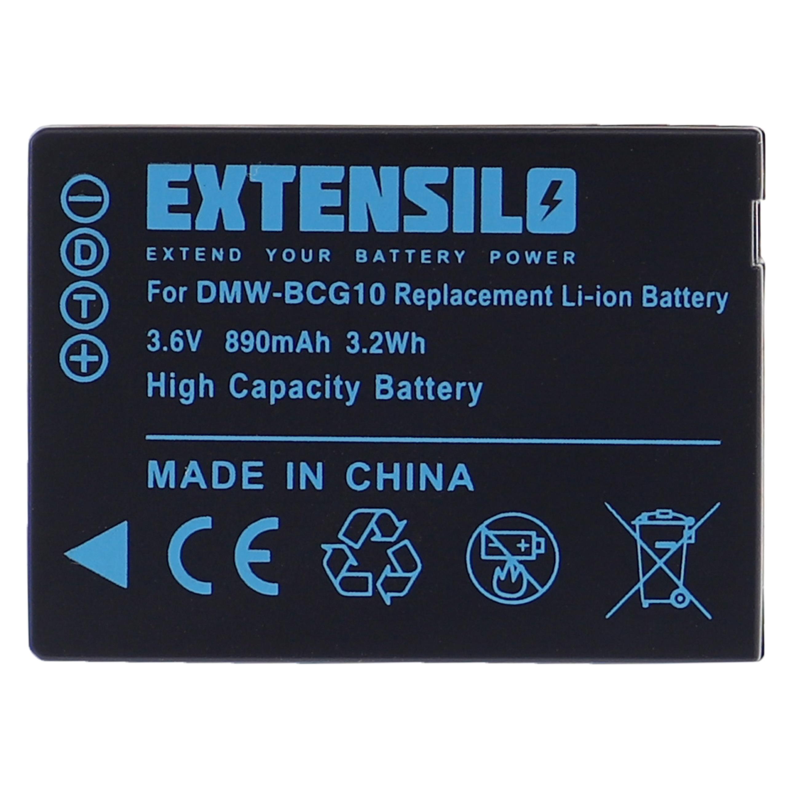 Batterie remplace Leica BP-DC7, BP-DC7E pour appareil photo - 890mAh 3,6V Li-ion
