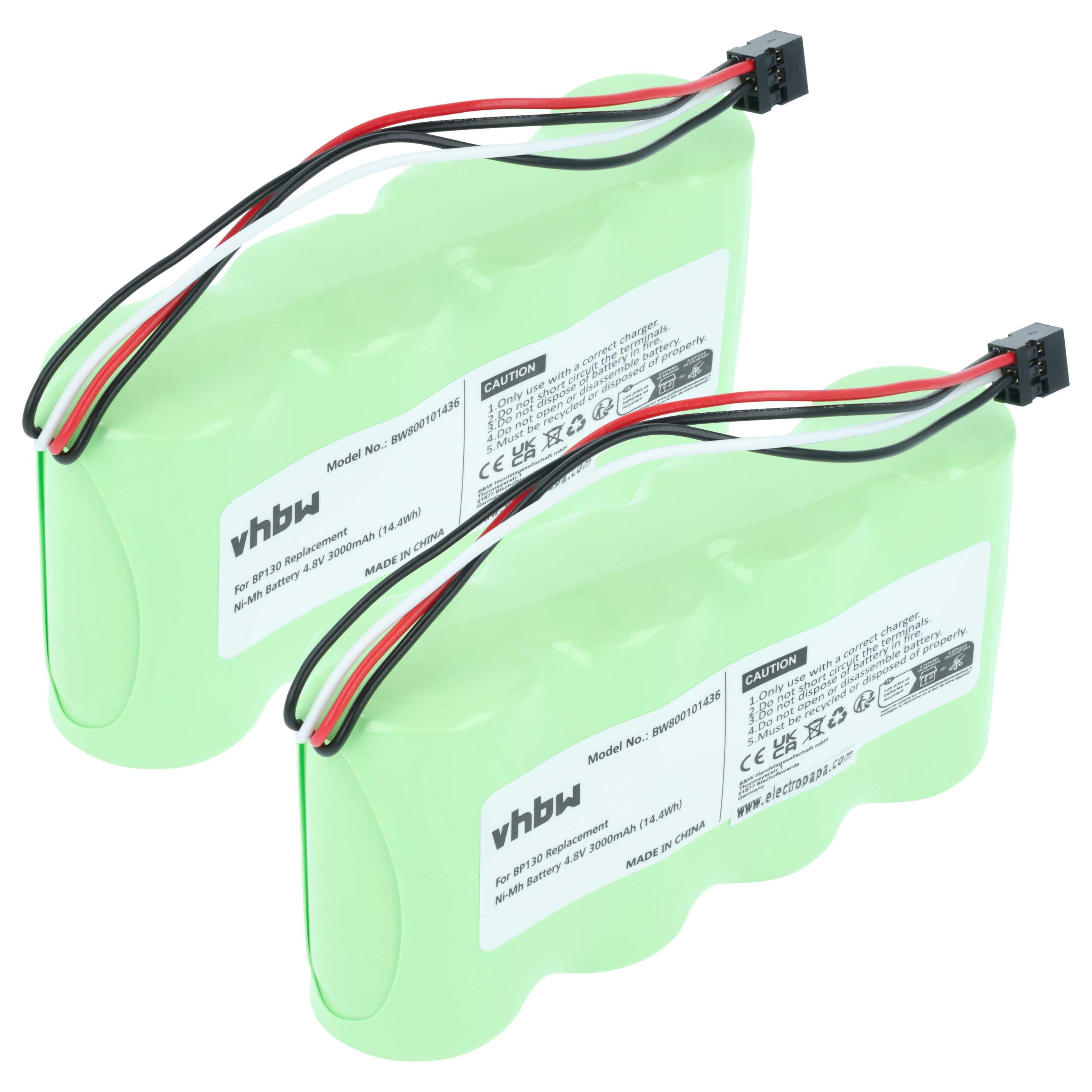 Laser 2x Battery replaces BP-130, BP130 - 3000 mAh 4.8 V NiMH