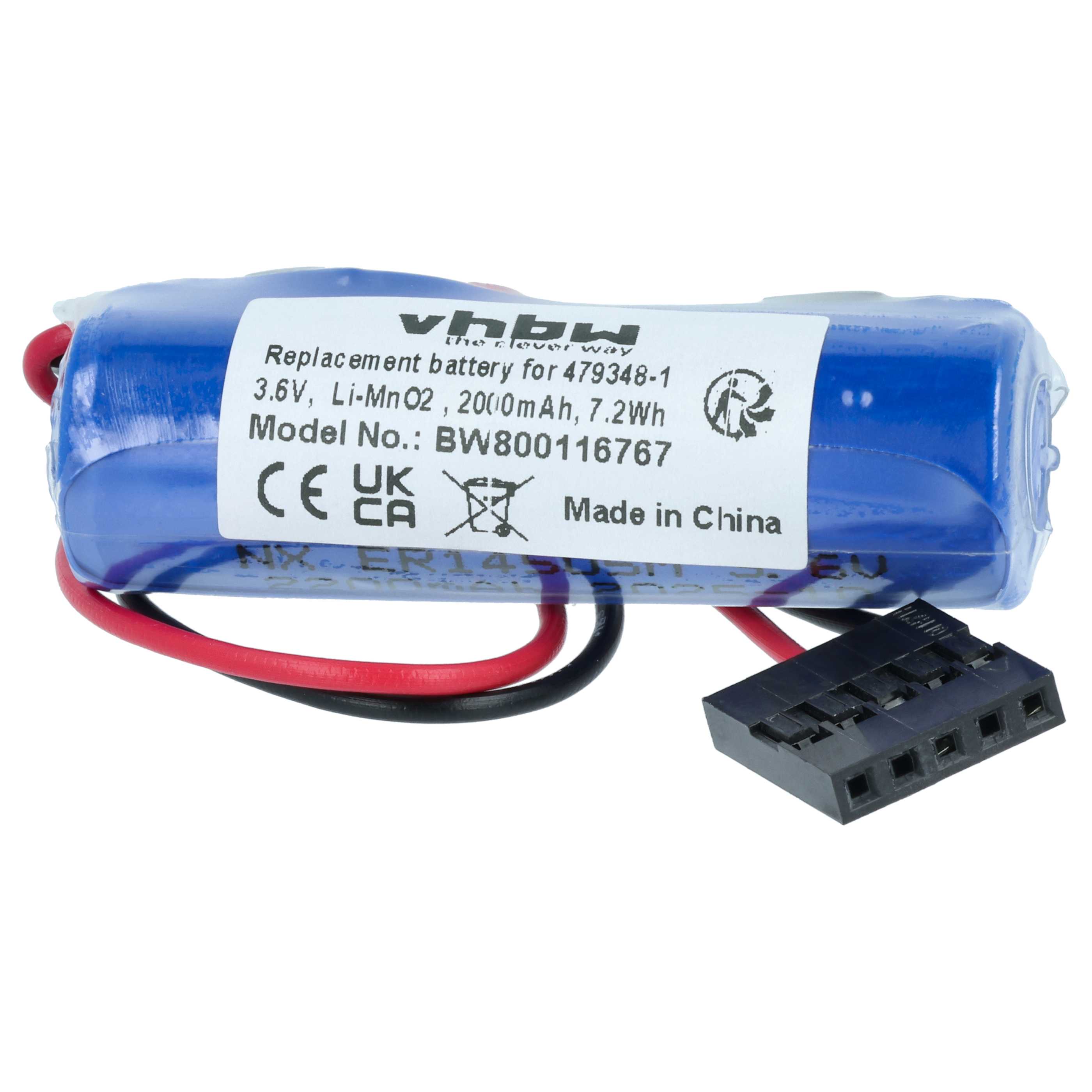 2x Batería reemplaza Toshiba ER6V, 479348-1 para controlador (2000 mAh, 3,6 V, Li-MnO2)