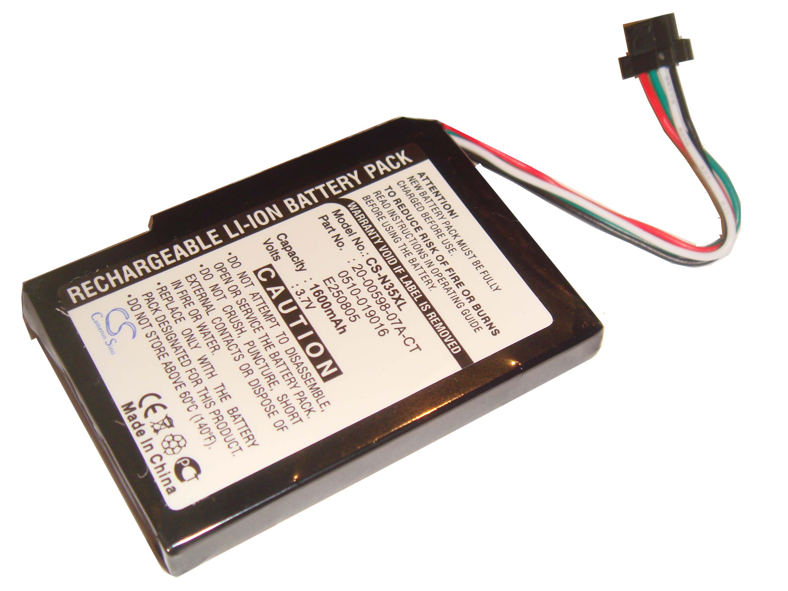 Akumulator do nawigacji GPS zamiennik Acer 20-00598-07A-CT, 20-00598-04A, 0512-002617 - 1600 mAh 3,7 V Li-Ion