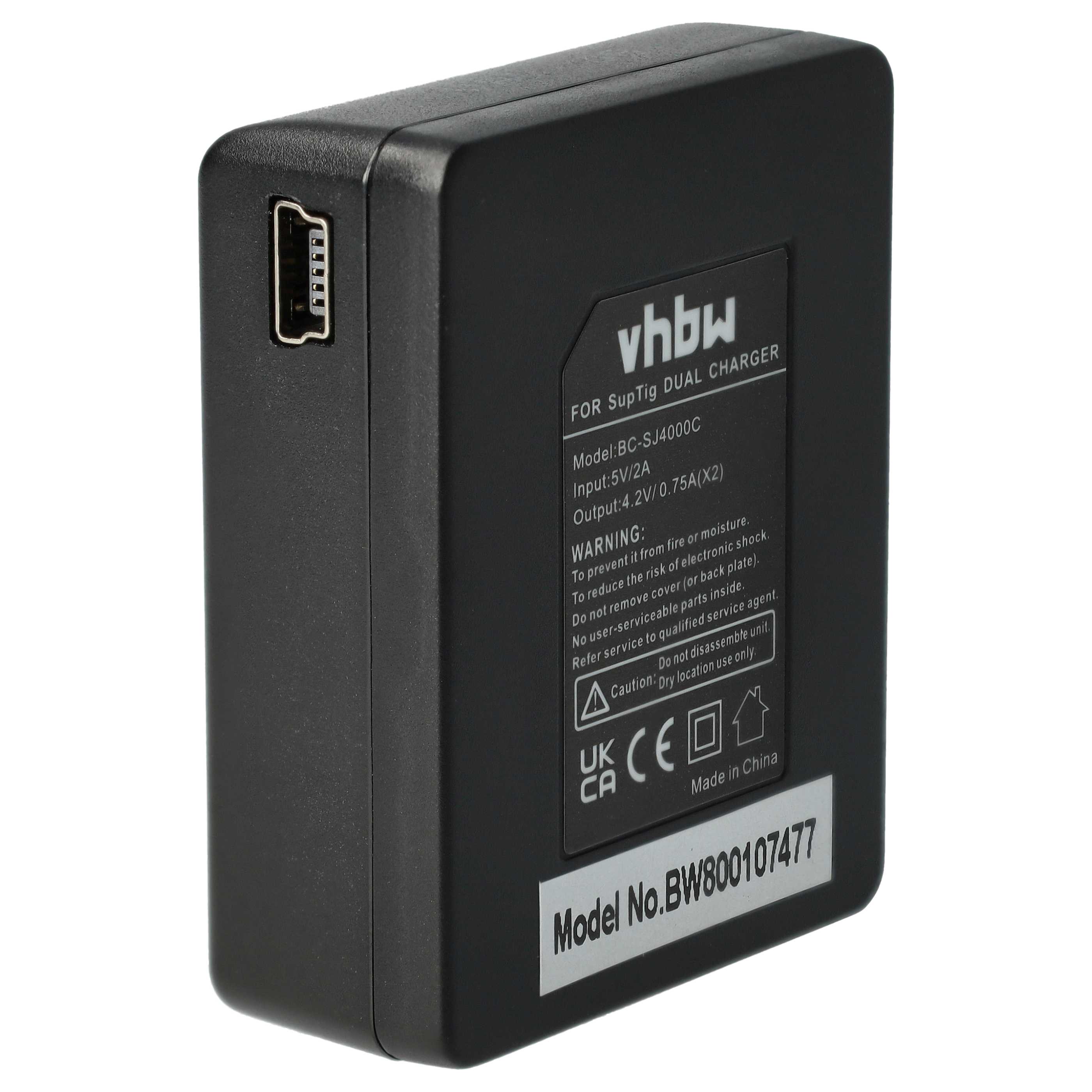 Battery Charger Micro-USB + Cable Micro-USB suitable for Eken, Ekoo, Elephone, Ablegrid Digital Camera etc. -