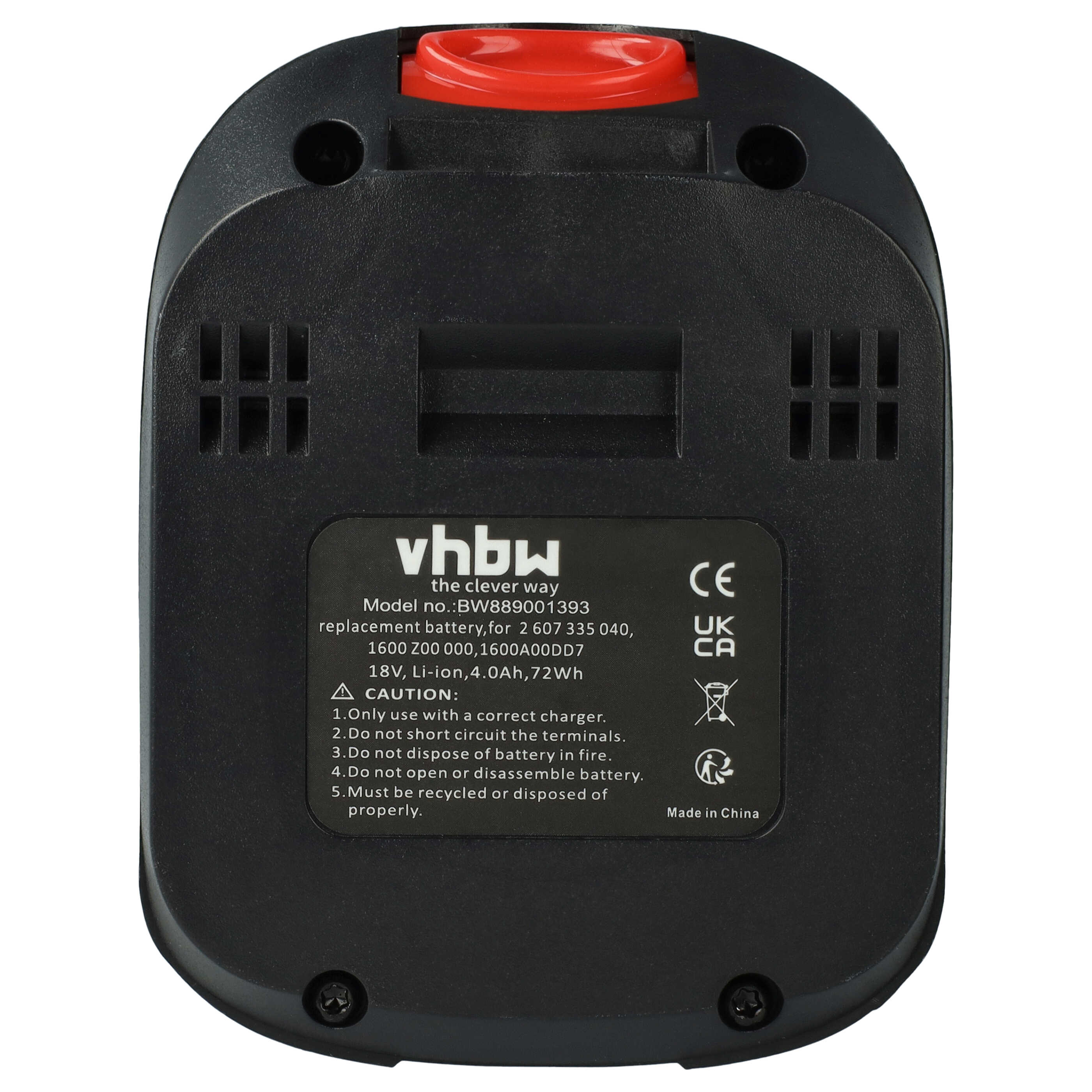 Battery replaces Bosch 1 600 Z00 000, 1 600 A00 DD7 Electric Power Tool - 4000 mAh, 18 V, Li-Ion