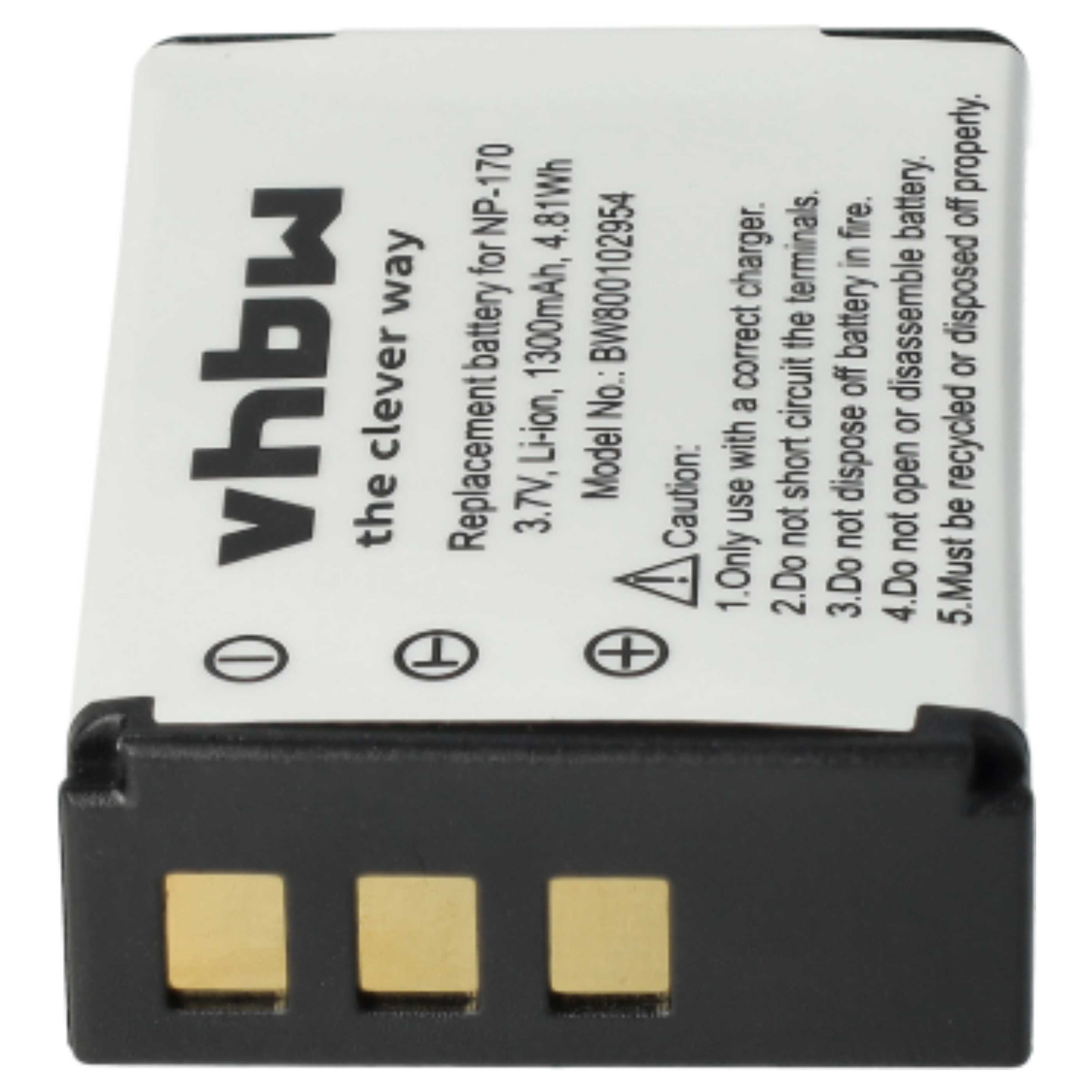 Batterie remplace Toshiba PA3985 pour caméscope - 1300mAh 3,7V Li-ion