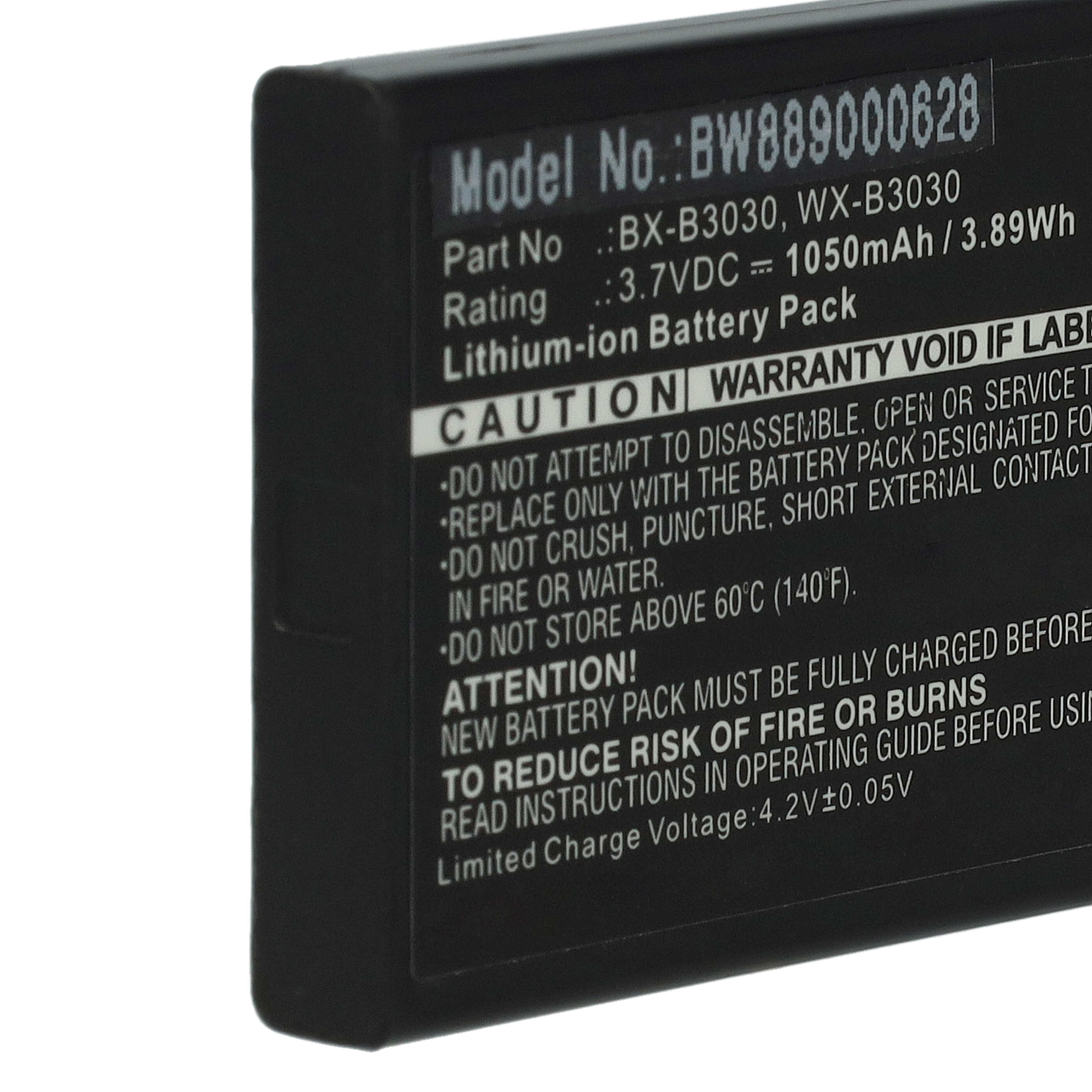 Batteria per auricolari cuffie wireless sostituisce Listen Technologies LA-365 Panasonic - 1050mAh 3,7V Li-Ion