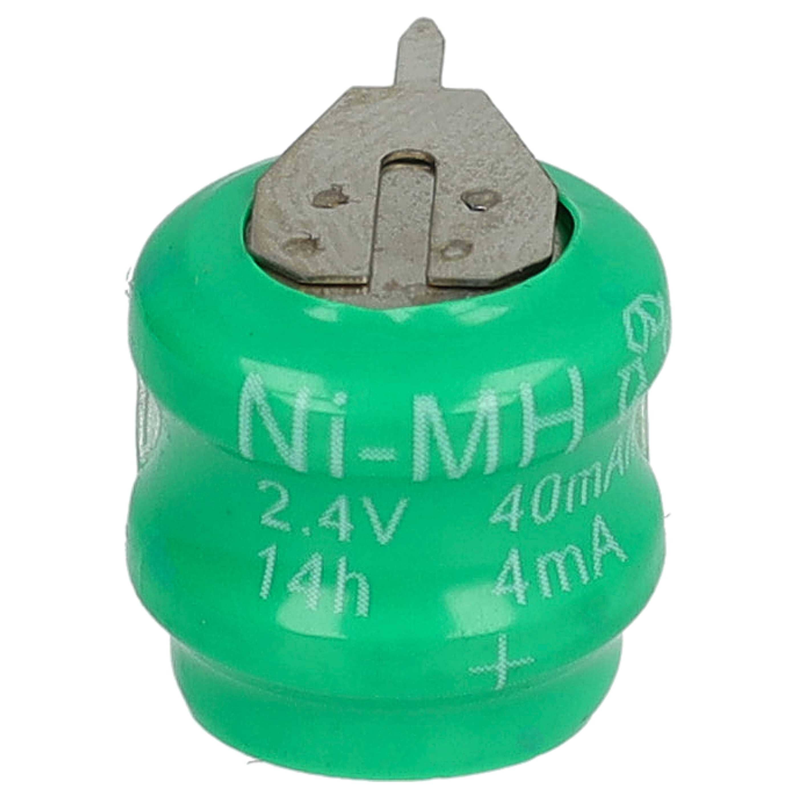 20x Button Cell Battery Type V40H 2 Pins for Model Building Solar Lamps etc. - 40 mAh 2.4 V NiMH