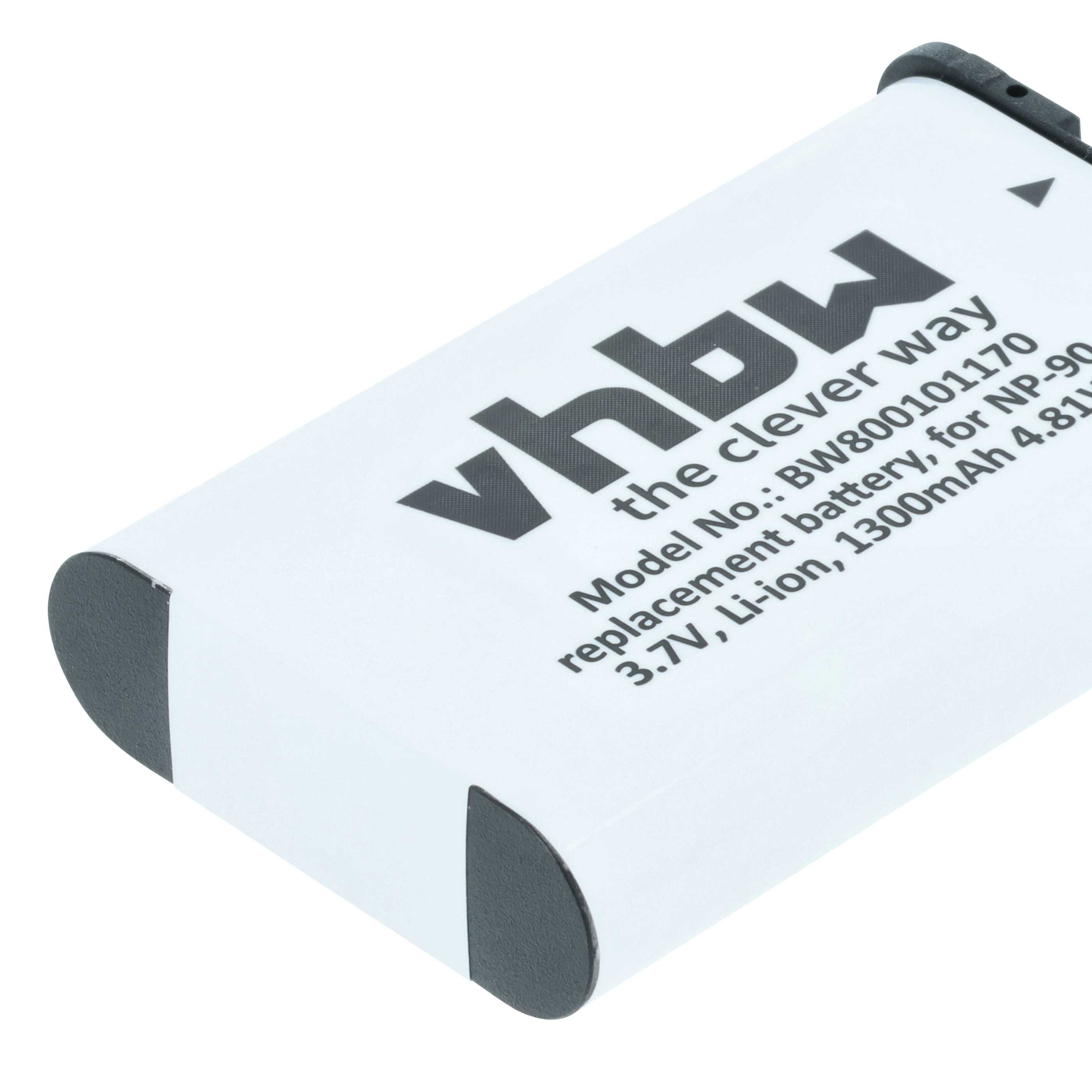 Battery replaces Casio NP-90 - 1300mAh, 3.6V, Li-Ion