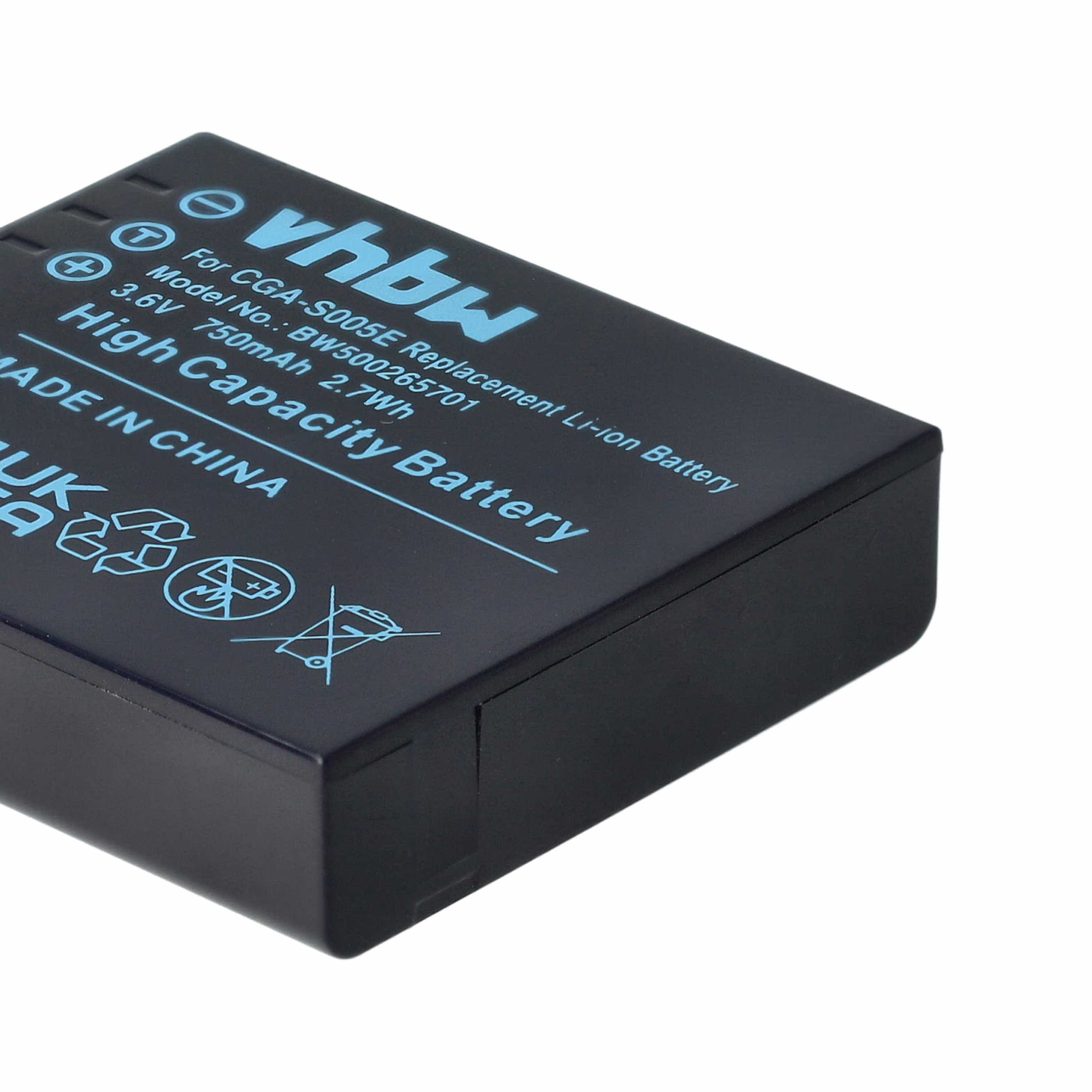 3x Battery replaces Fuji NP-70 - 750mAh, 3.6V, Li-Ion
