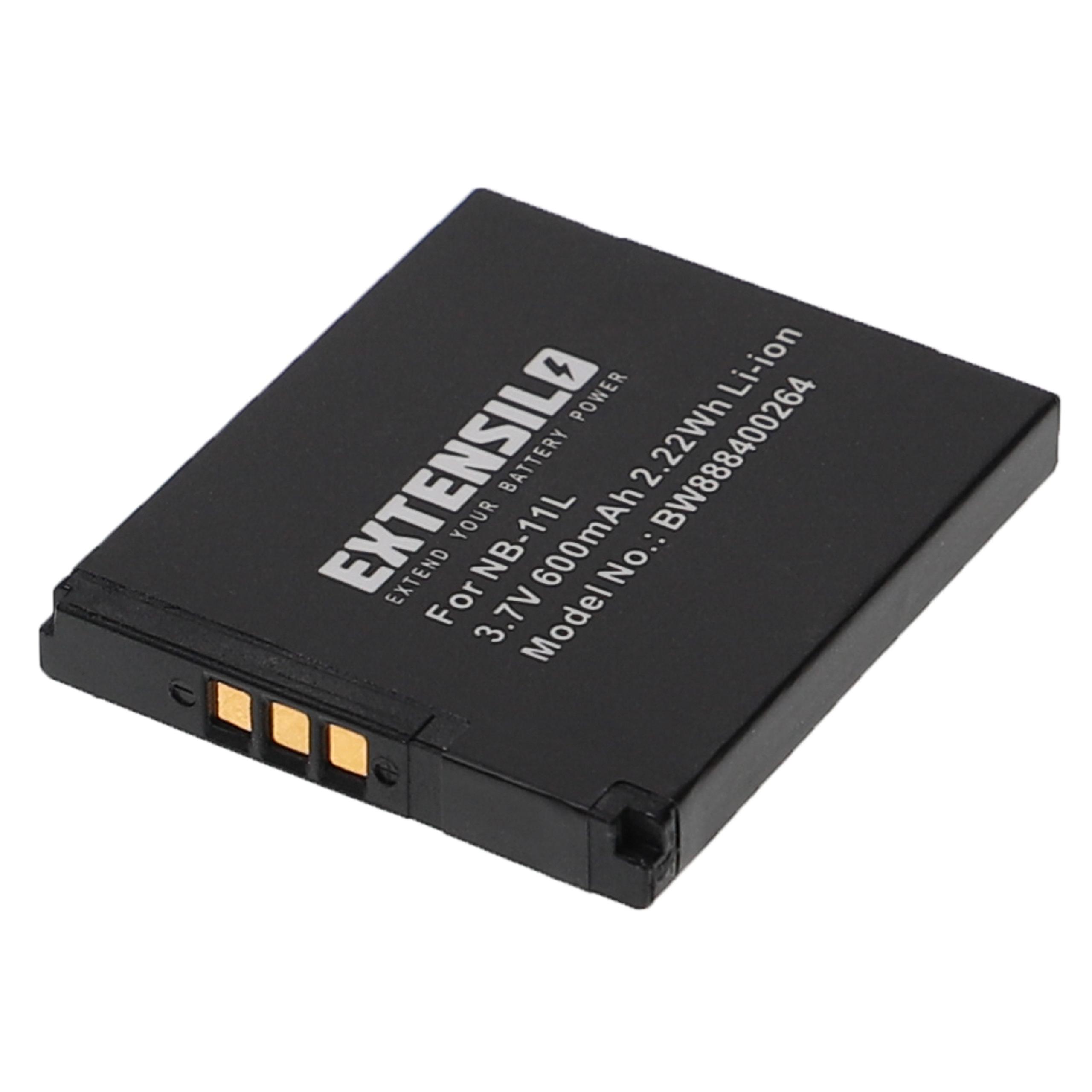 3x Battery replaces Canon NB-11LH, NB-11L - 600mAh, 3.7V, Li-Ion