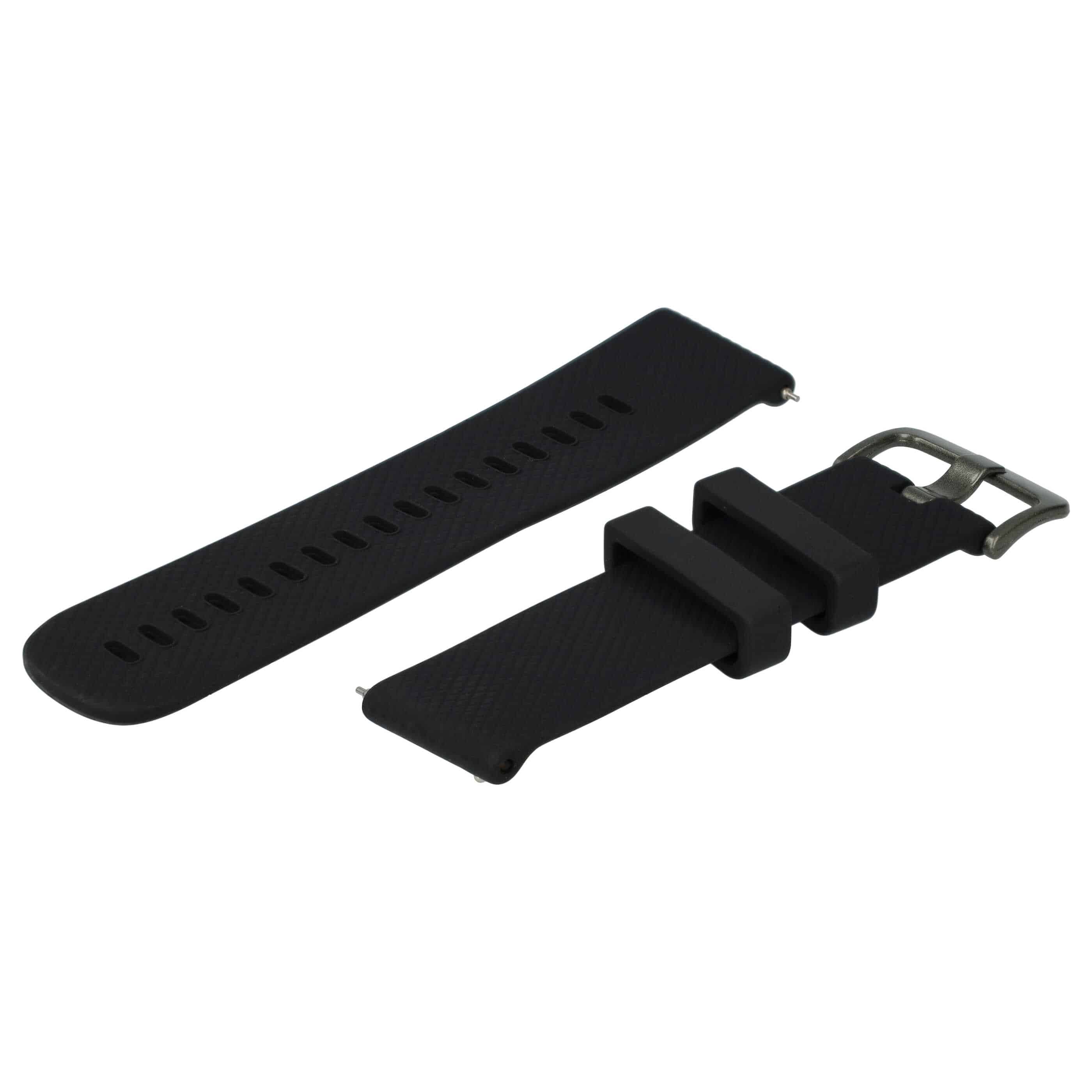 Armband S für Samsung Galaxy Watch Smartwatch - Bis 232 mm Gelenkumfang, Silikon, schwarz
