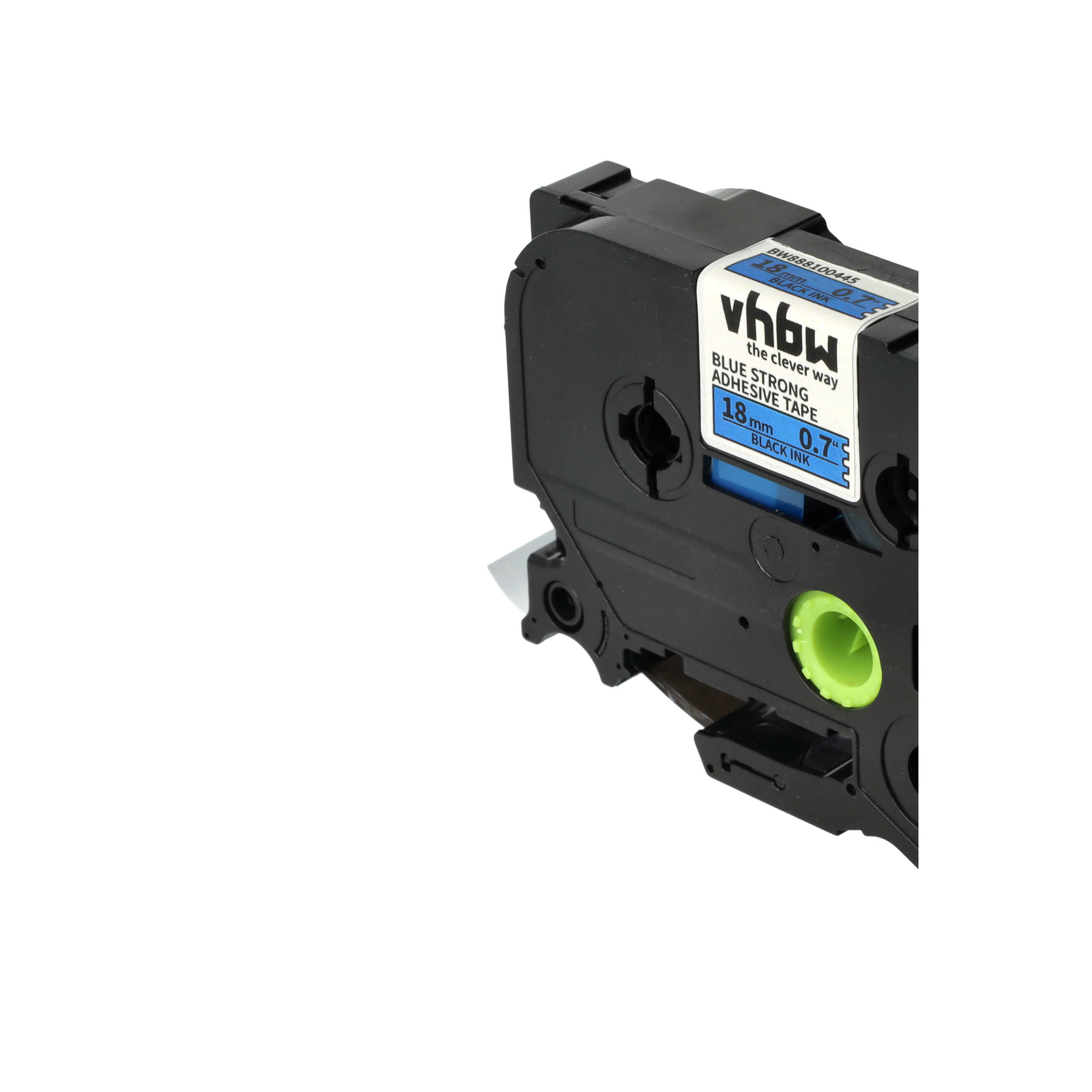 Label Tape replaces Brother TZE-S541 - 18 mm Black to Blue, Extra Stark