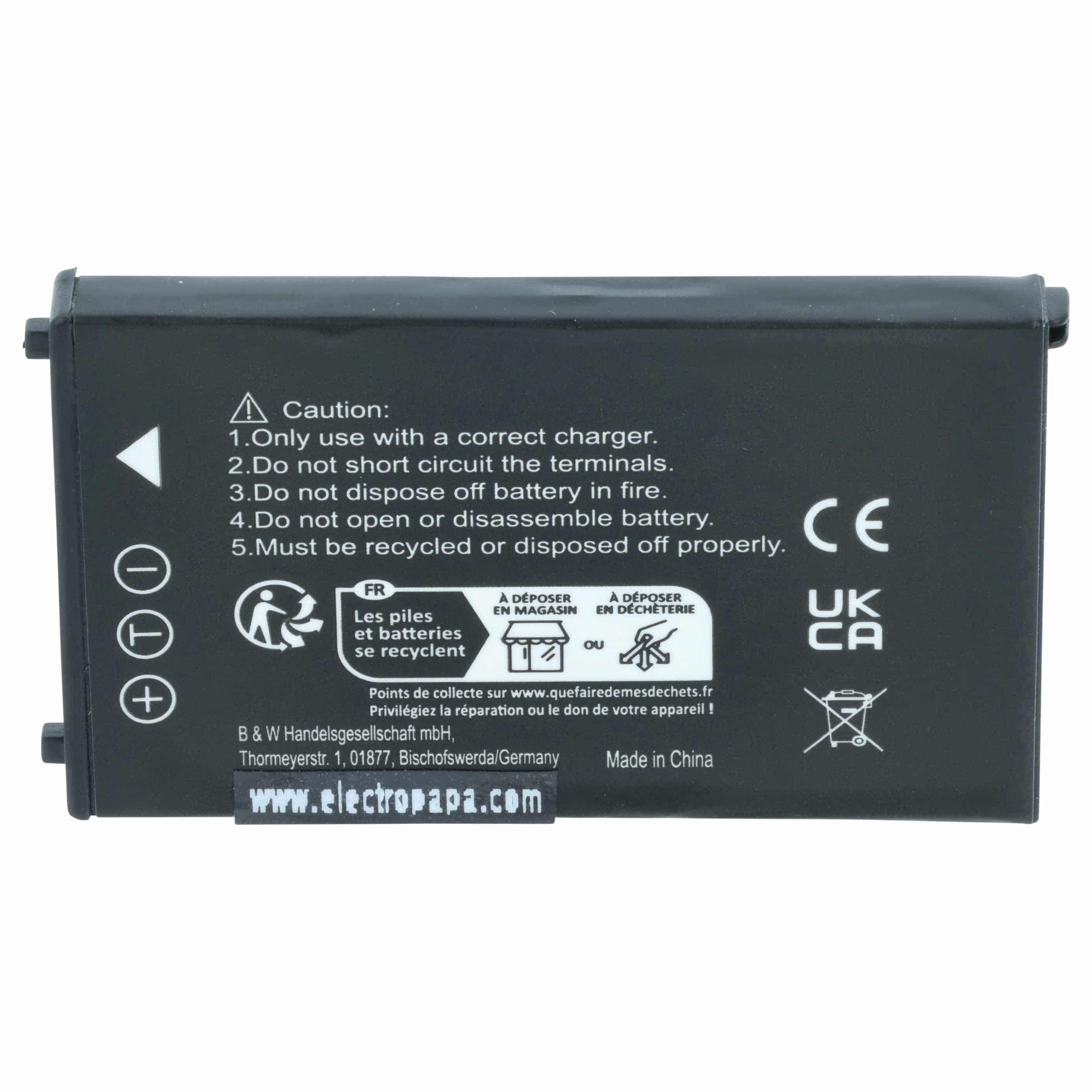 3x Battery replaces Kyocera BP780s - 700mAh, 3.7V, Li-Ion