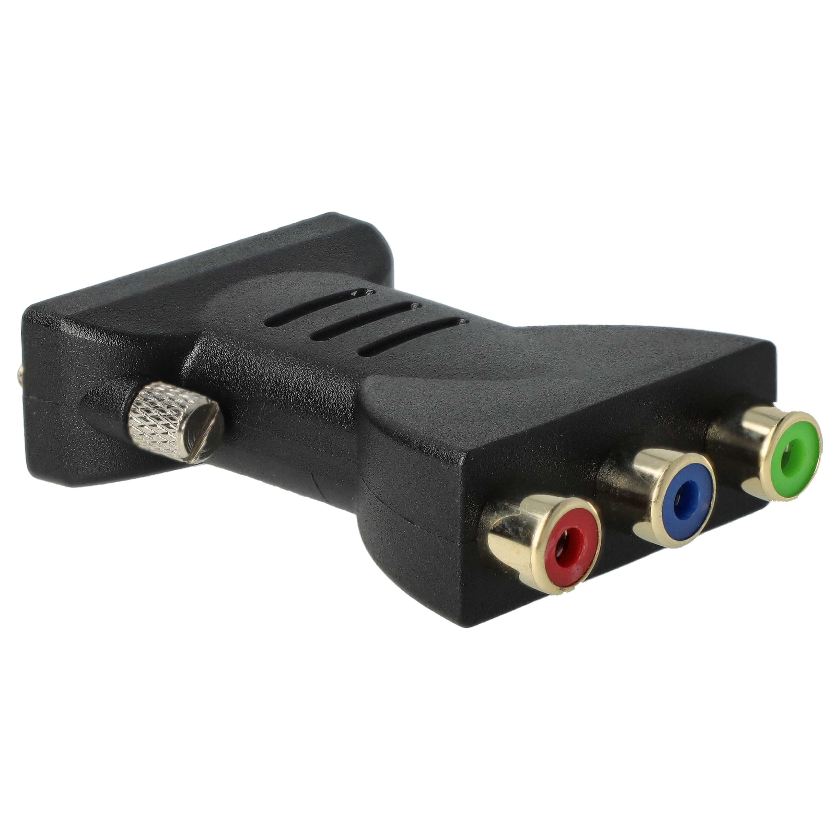 vhbw Adaptador DVI a Cinch para conectar sistemas DVI a dispositivos RCA - Convertidor de vídeo compuesto 3RCA