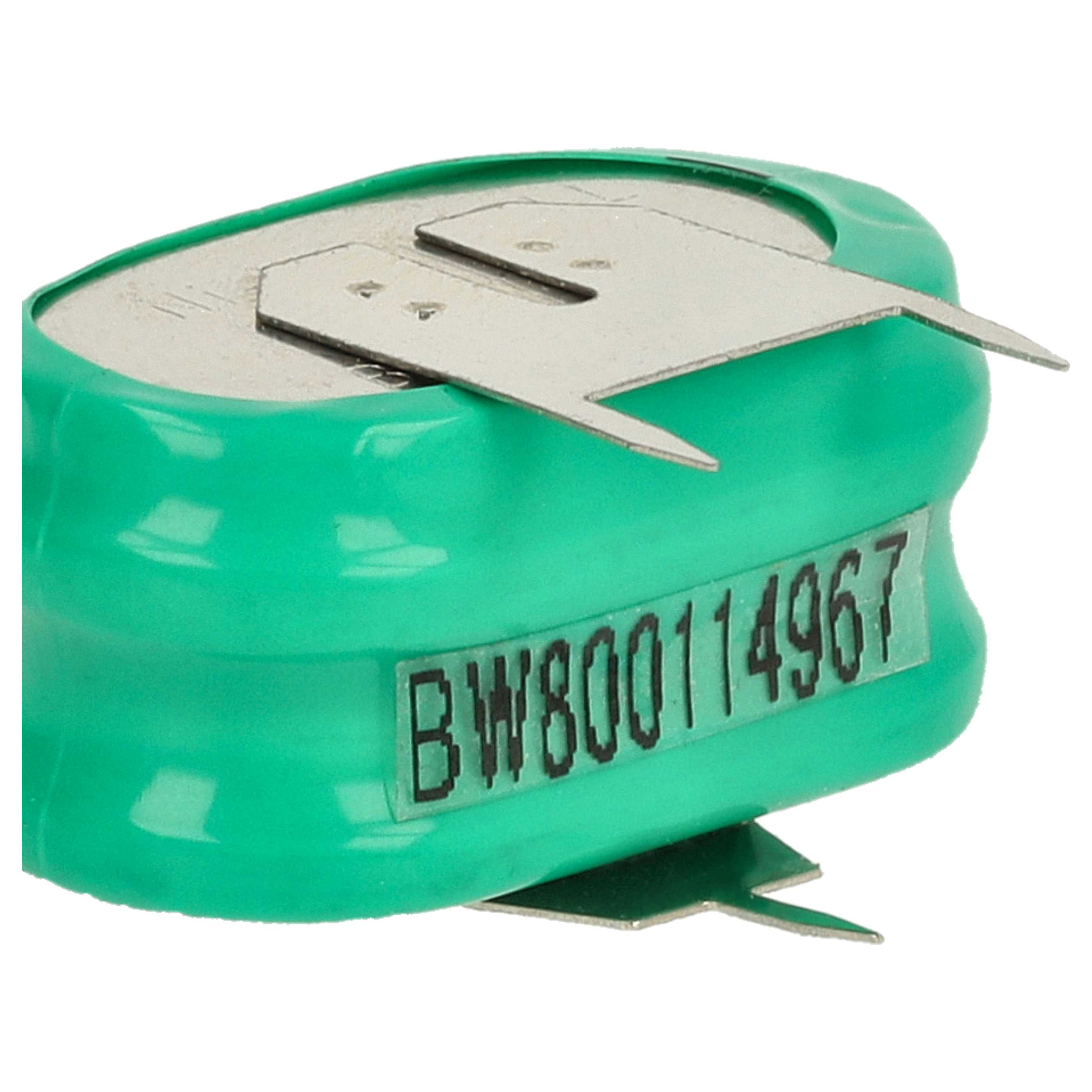 10x Button Cell Battery Type 2/V150H 3 Pins for Model Building Solar Lamps etc. - 150 mAh 2.4 V NiMH