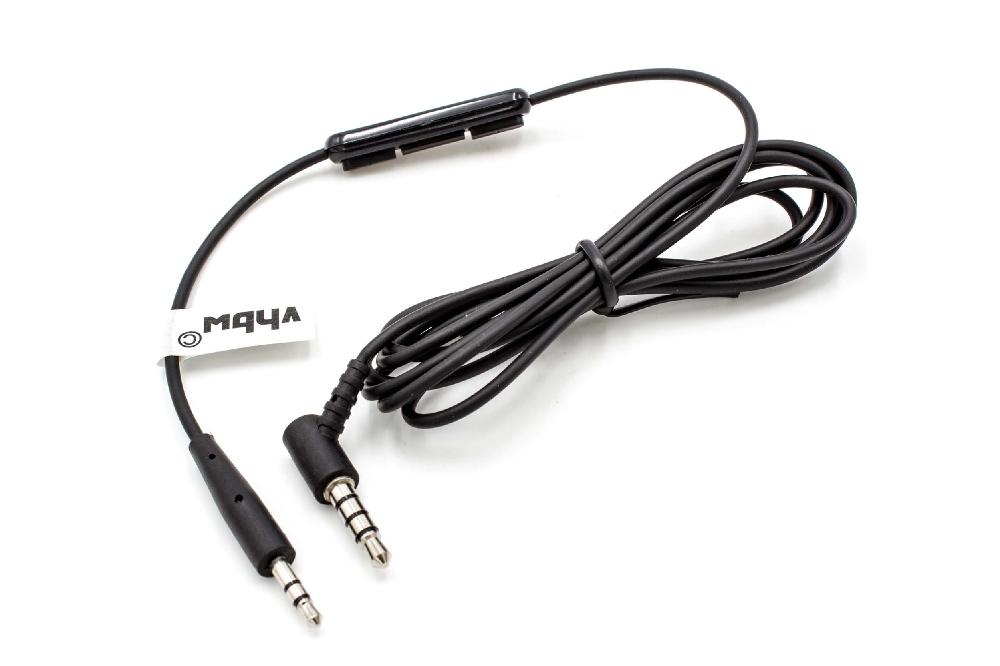 Kabel do słuchawek z mikrofonem do Bose OE2, OE2i - czarny, 120 cm