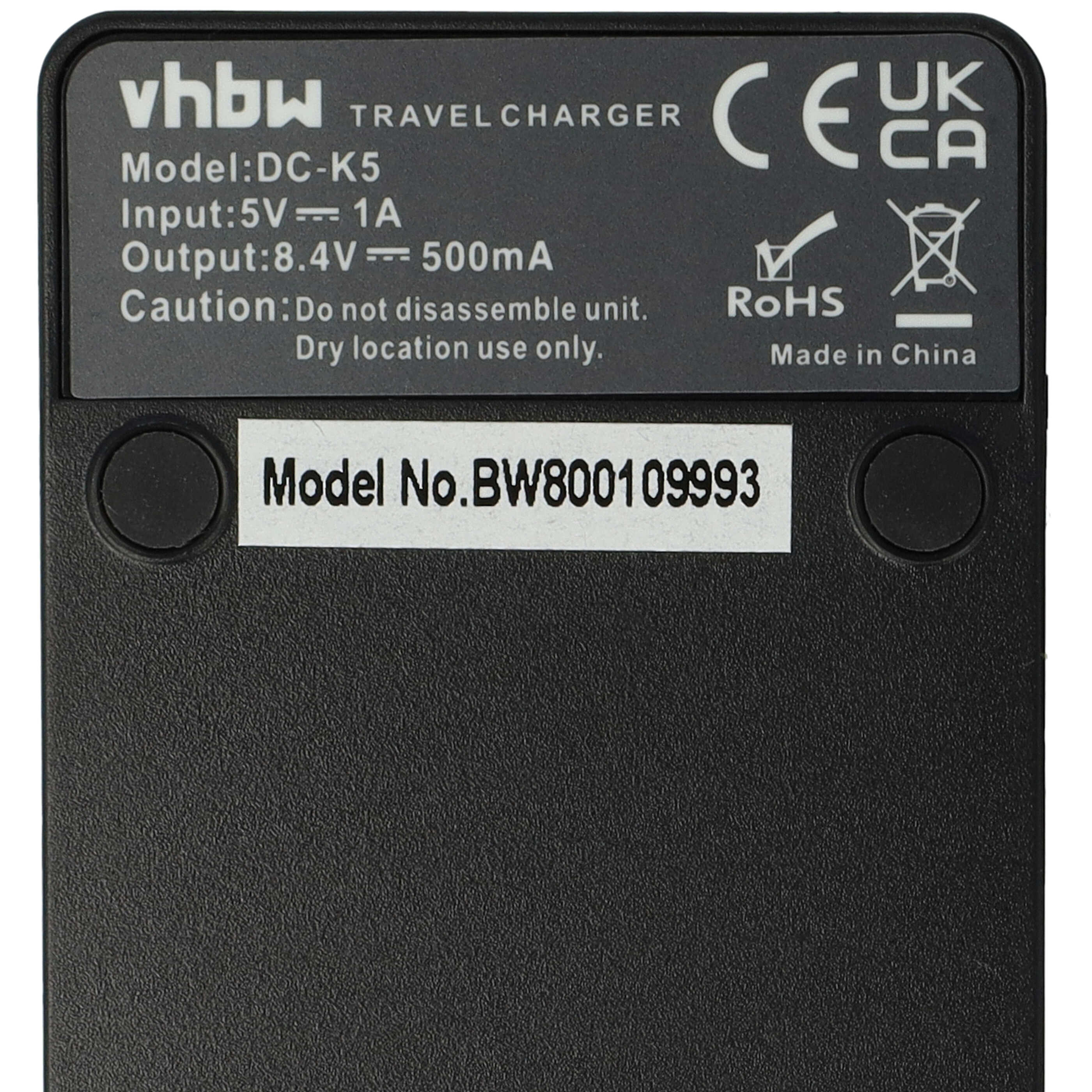 Battery Charger suitable for V-Lux 4 Camera etc. - 0.5 A, 8.4 V
