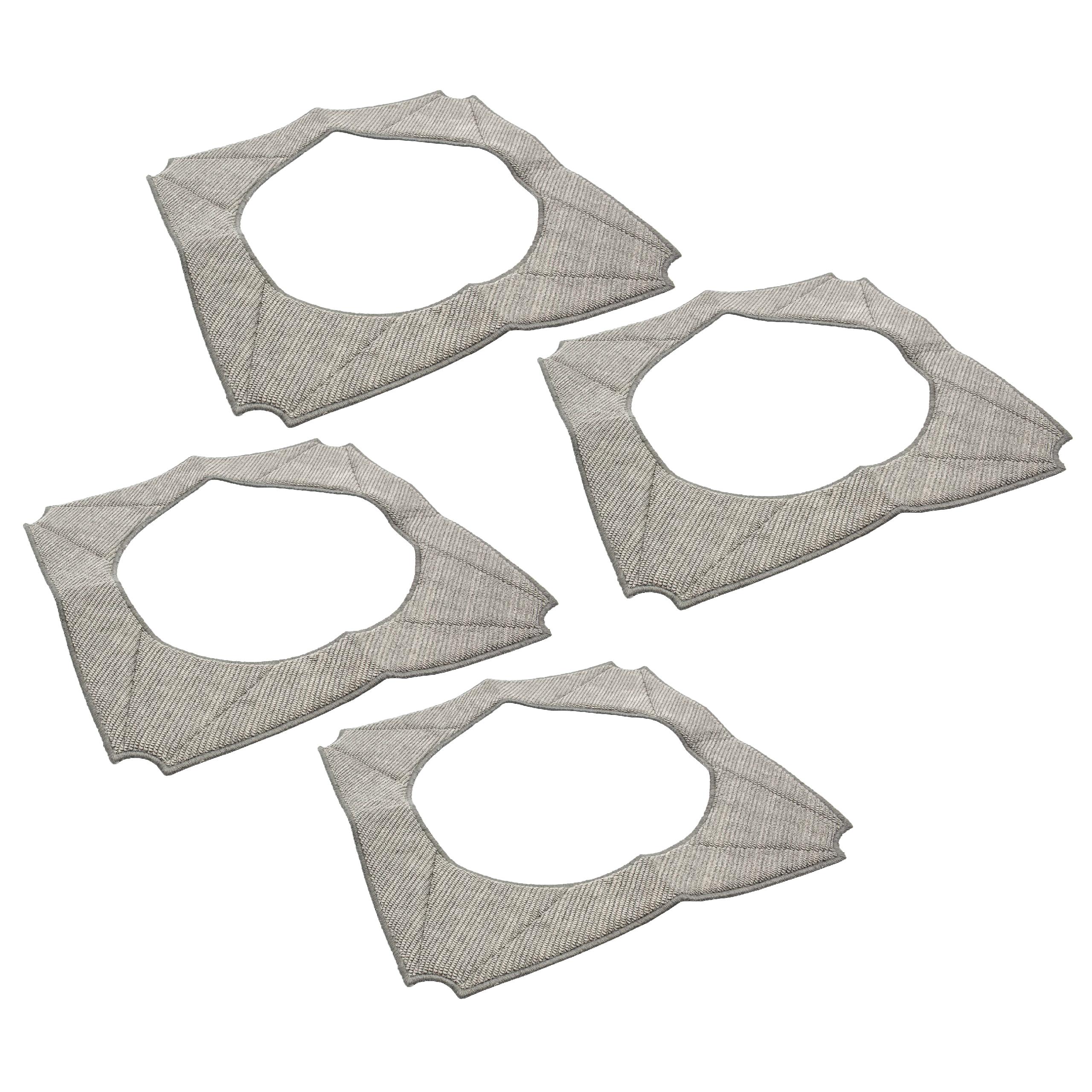  Cleaning Cloth Set (4 Part) suitable for Ecovacs Winbot W-950, W950 Window Cleaning Robot - microfibre