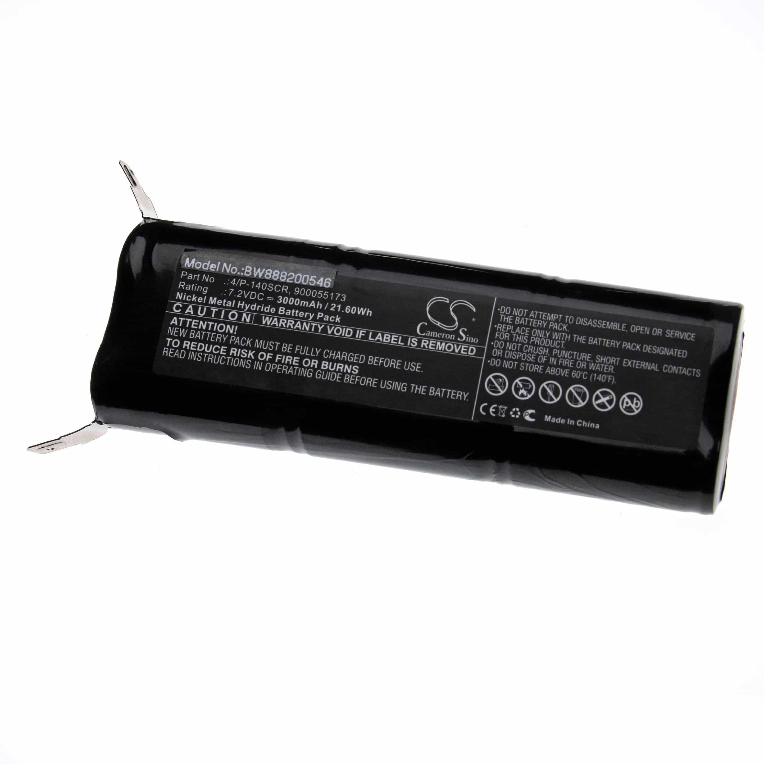 Batterie remplace Makita BCM-678135-1, 678135-1, 678132-7, 678114-9 pour aspirateur - 3000mAh 7,2V NiMH