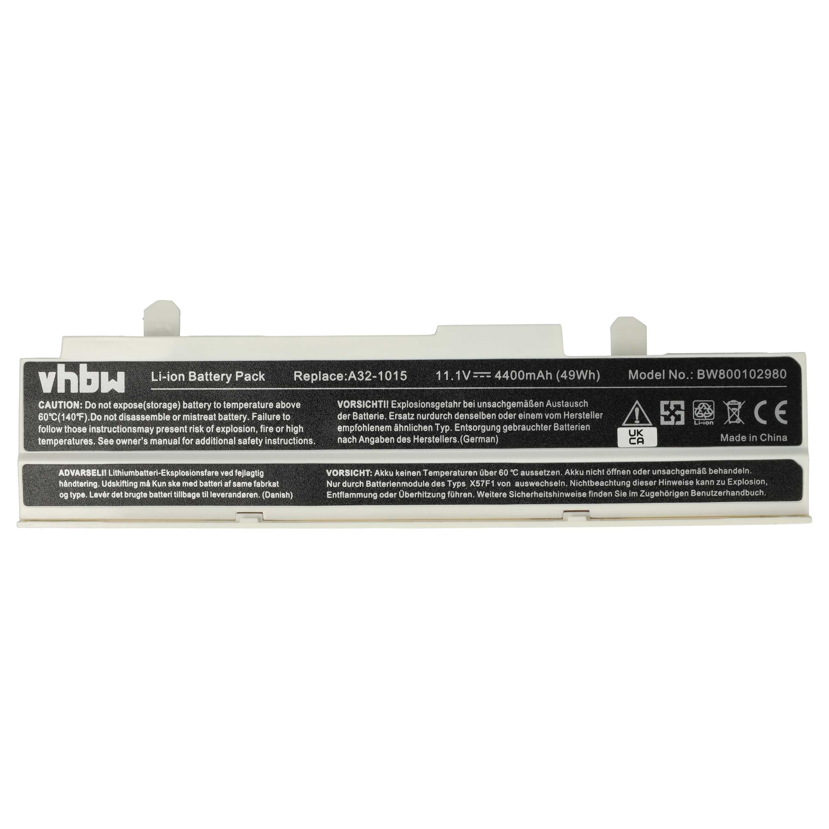 Akumulator do laptopa zamiennik Asus A32-1015, PL32-1015, AL31-1015, A31-1015 - 4400 mAh 11,1 V Li-Ion, biały