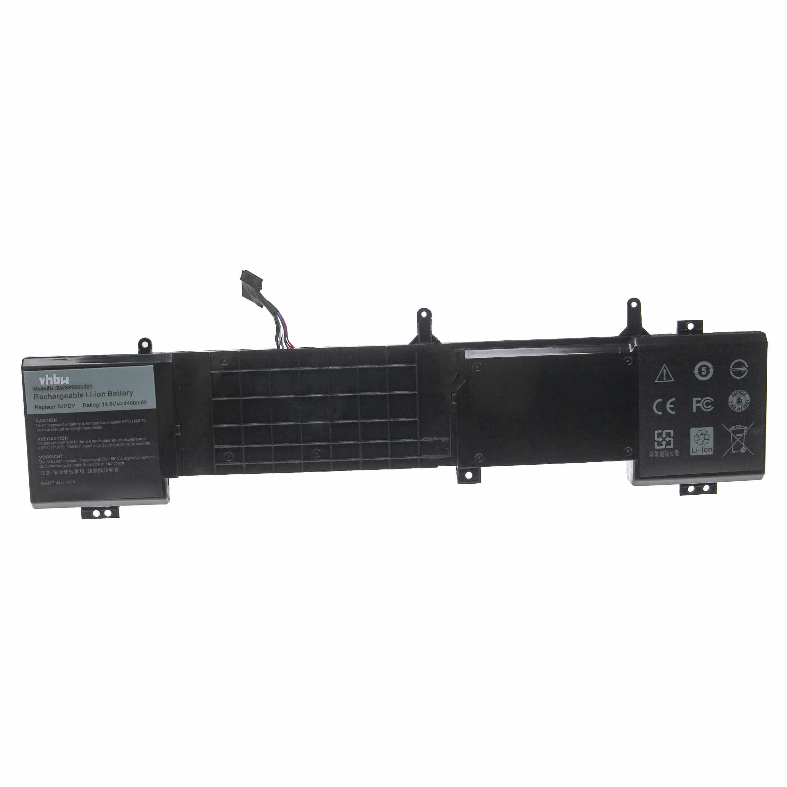Akumulator do laptopa zamiennik Dell 05046J, 5046J, 6JHCY, 6JHDV - 4400 mAh 14,8 V Li-Ion, czarny