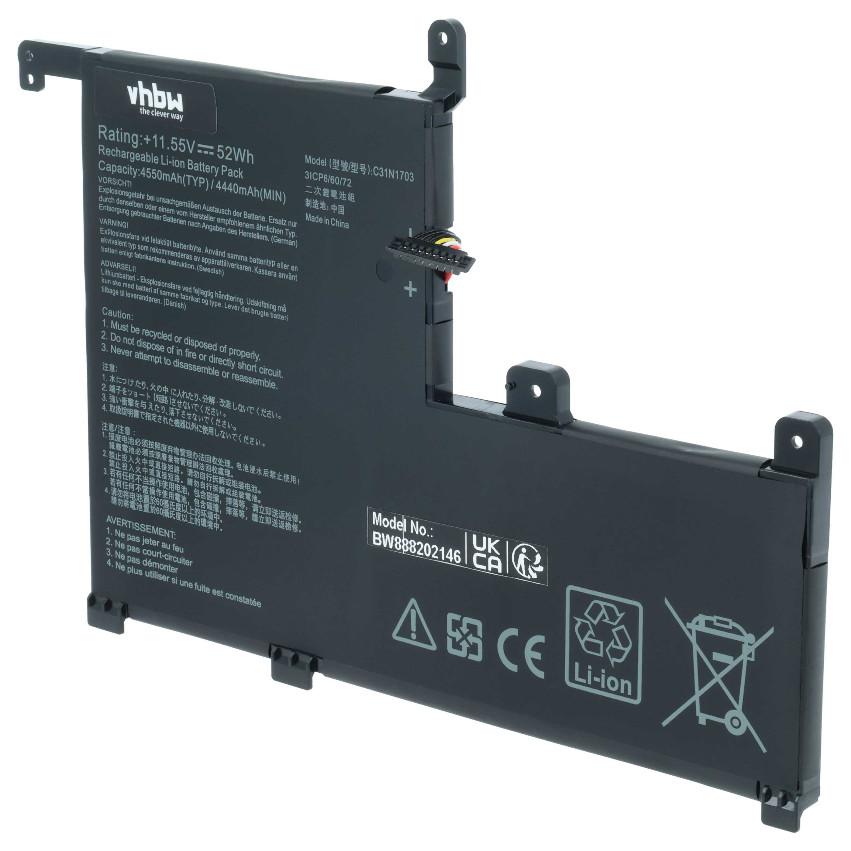 Akumulator do laptopa zamiennik Asus C31N1703, 0B200-02650100 - 4500 mAh 11,52 V LiPo