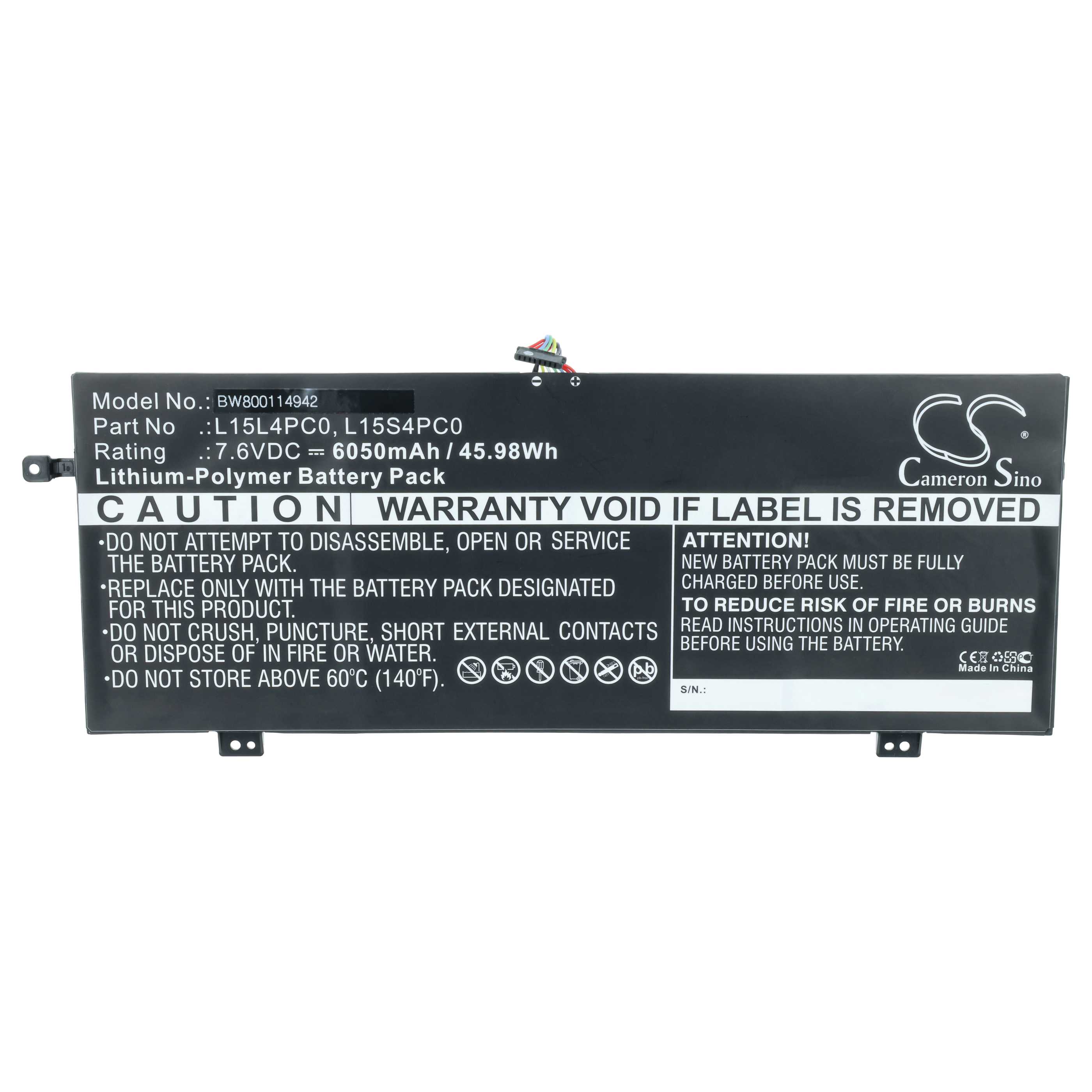 Akumulator do laptopa zamiennik Lenovo L15L4PCO, L15S4PC0, L15L4PC0 - 6050 mAh 7,6 V LiPo