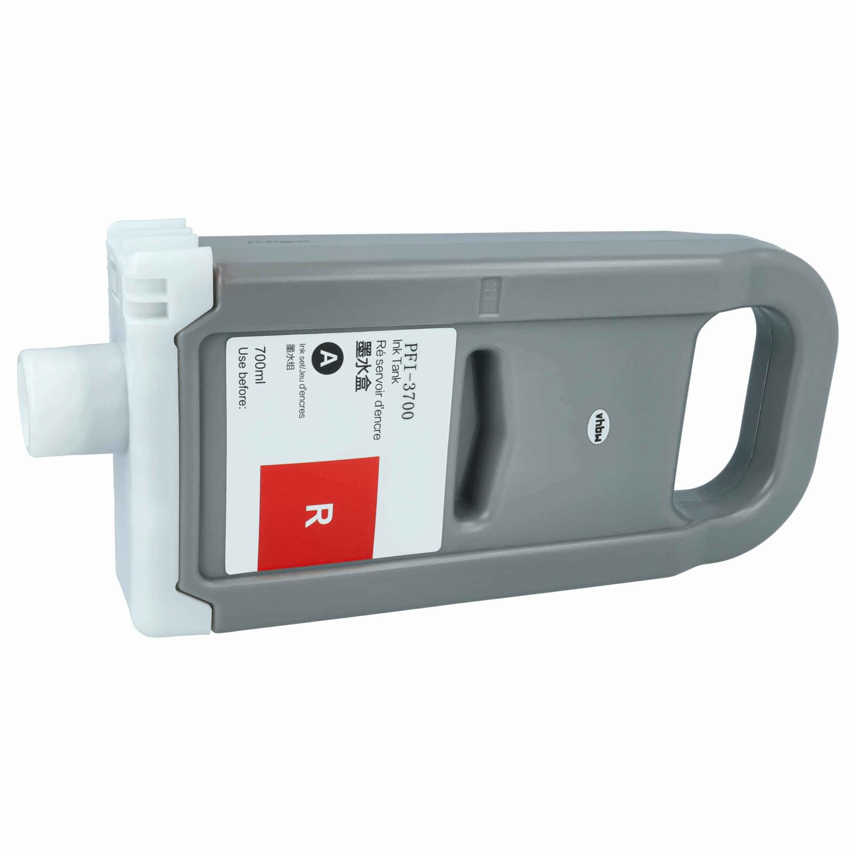 Ink Cartridge as Exchange for Canon PFI-3700 R for Canon Printer - Red 700 ml