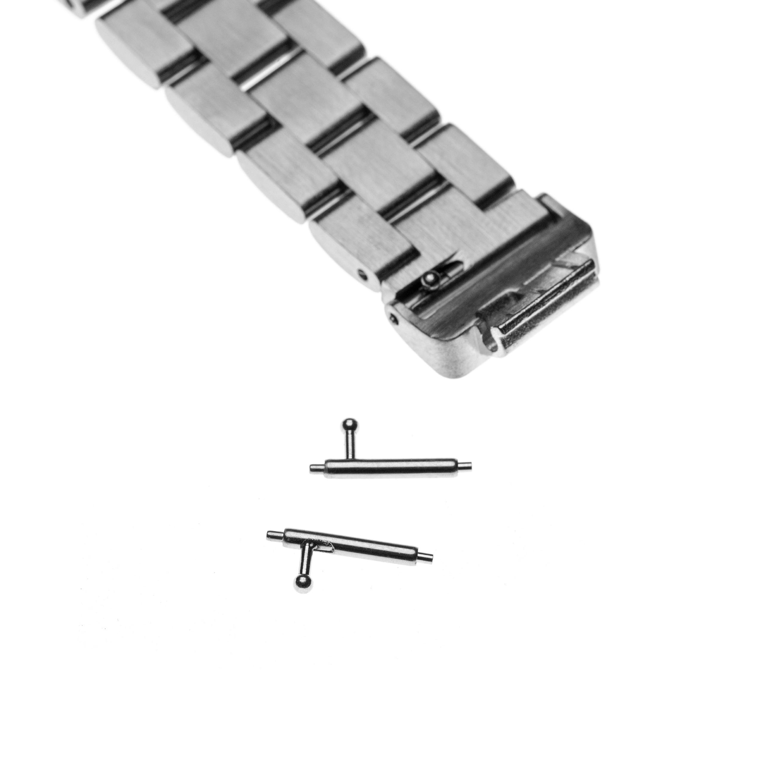 Bracelet pour montre intelligente Fitbit - 18 cm de long, 14mm de large, acier inoxydable, argenté
