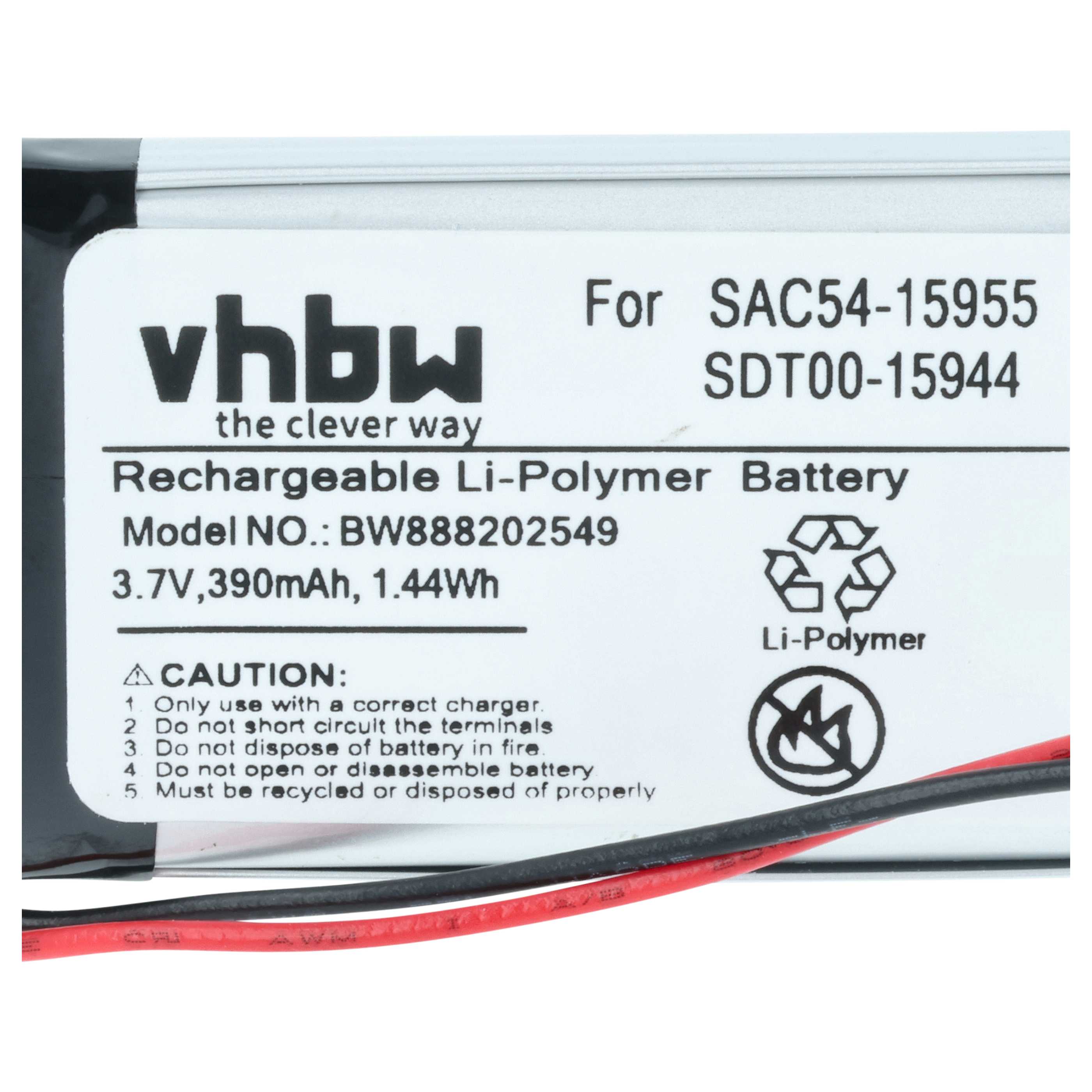 Batteria collare per collare per cani sostituisce Sportdog SAC54-15955, SDT00-15944 - 390mAh 3,7V Li-Poly
