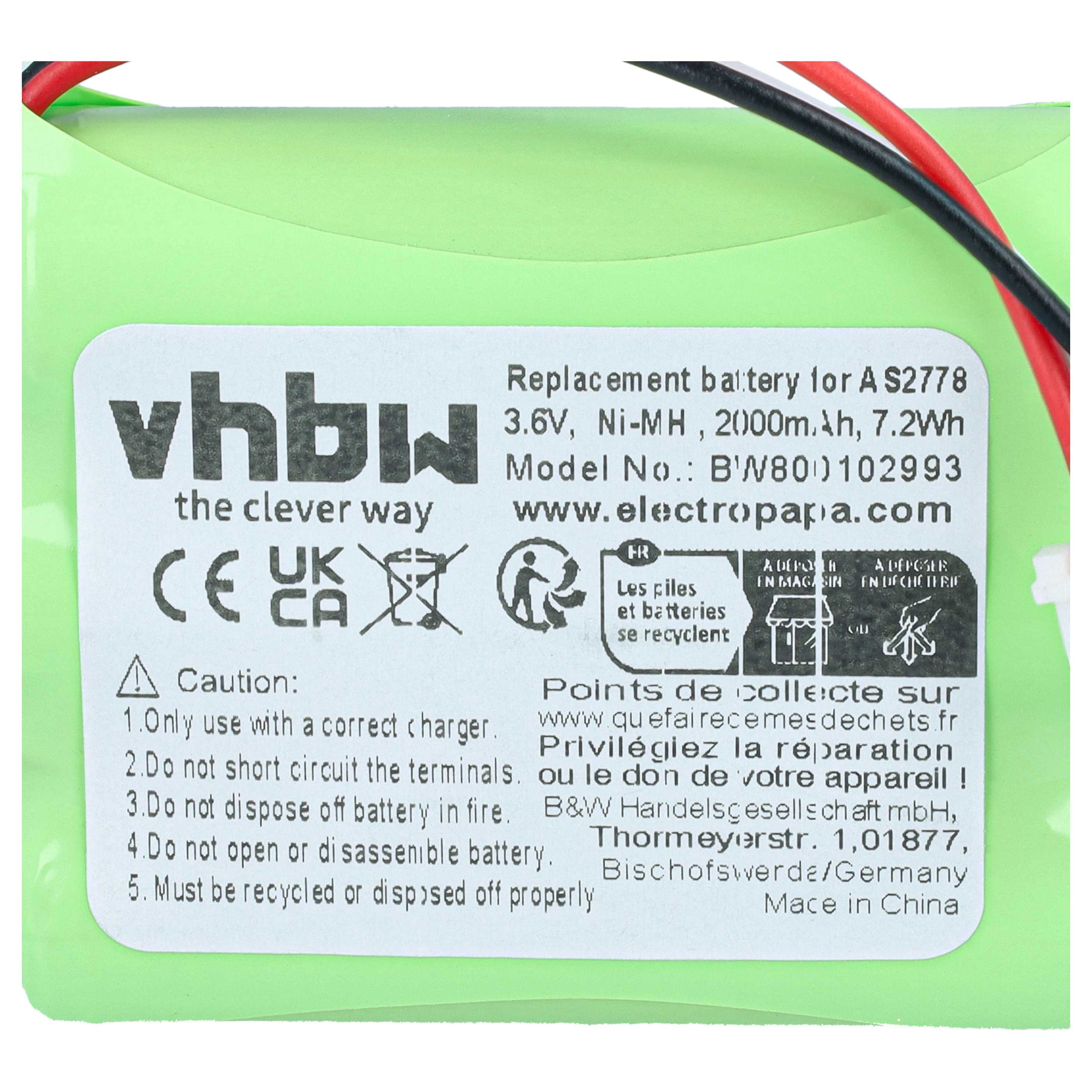 RAID Controller Battery replaces IBM 44L0313, 42R5070, 22R2717, 3HR-AAC - 2000 mAh 3.6 V NiMH