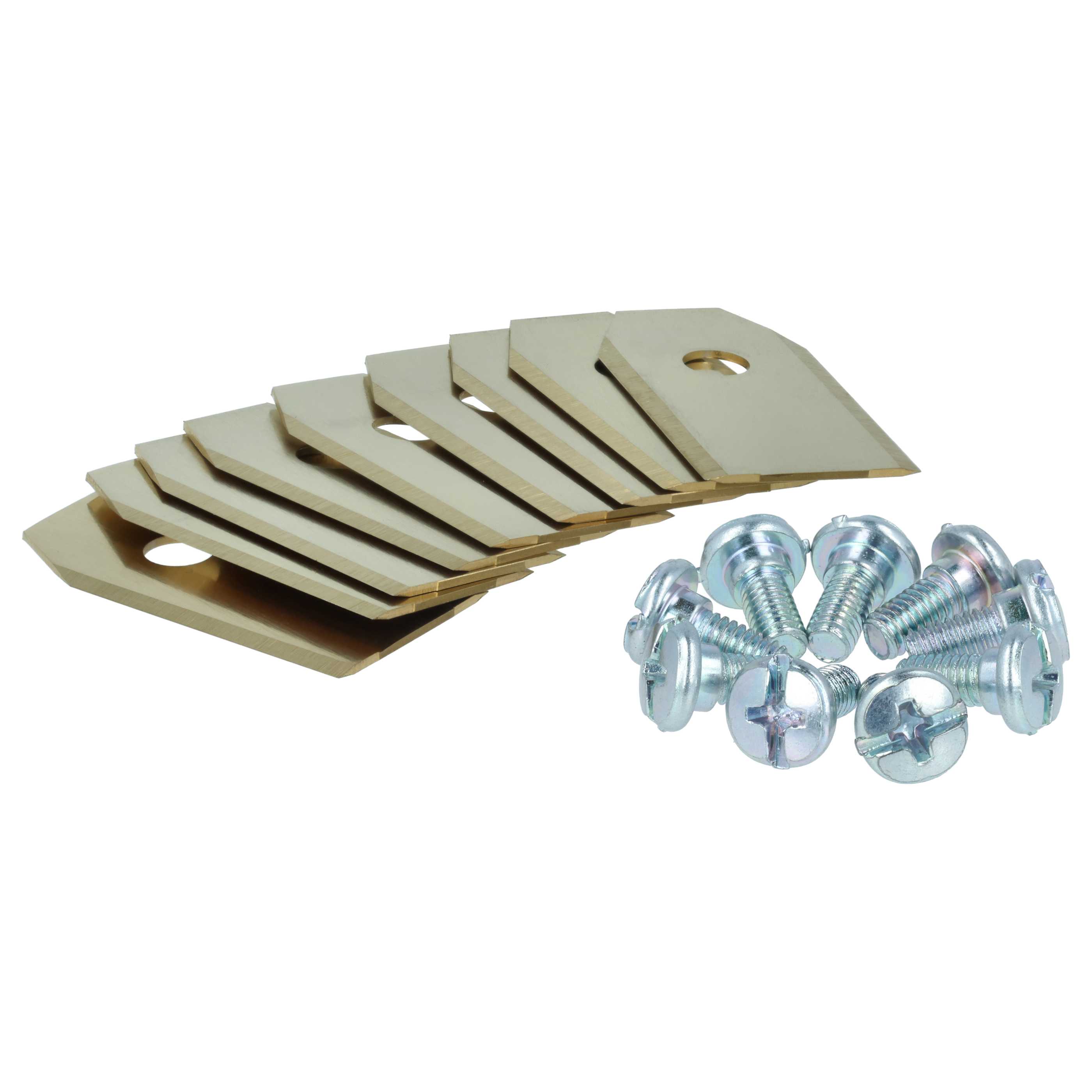 9x Lames remplace 505127801, 408720, 505127802 pour tondeuse – Couteaux apatite de titane, Silber Gold