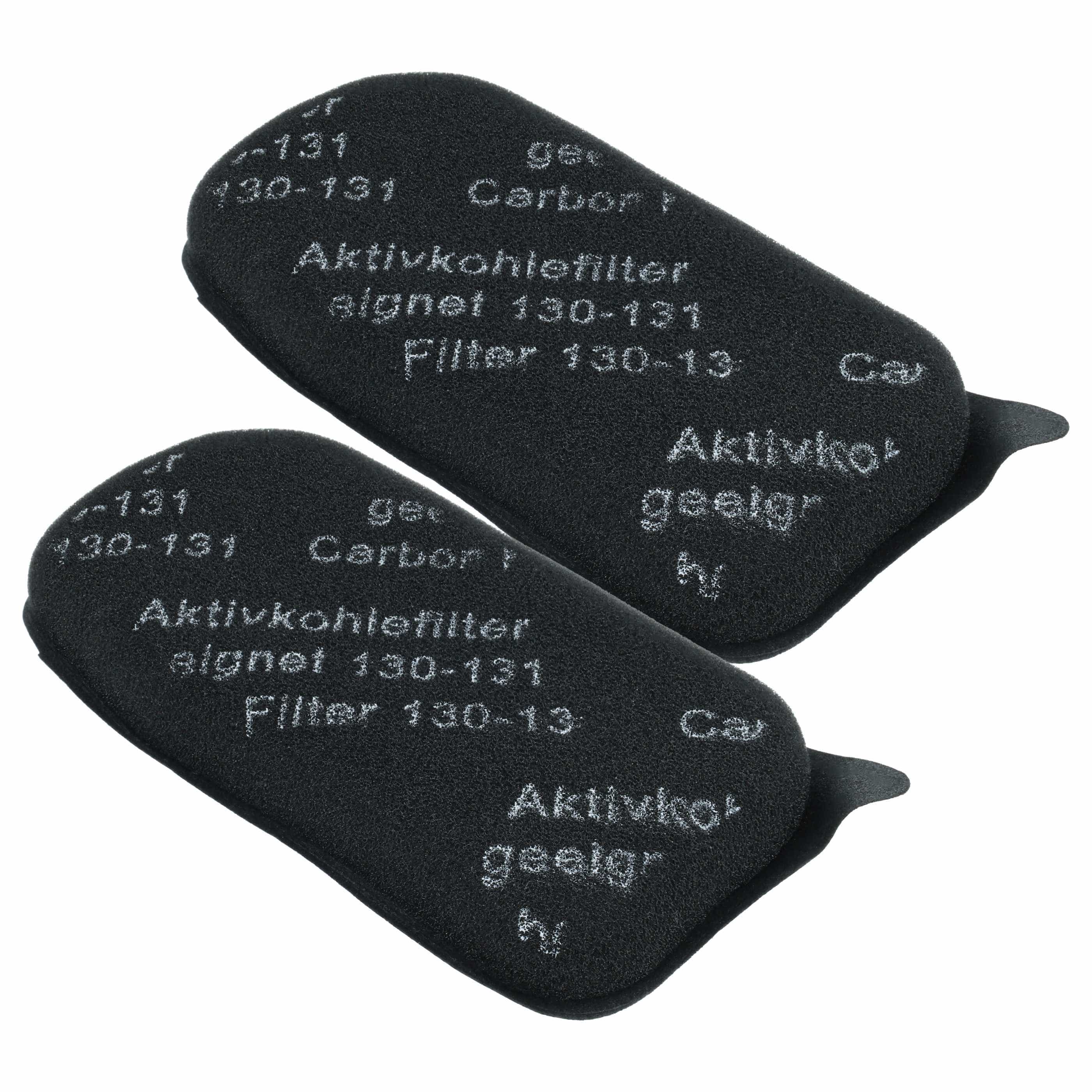2x Filteractivated carbon filter suitable for Vorwerk Kobold 131sc, 130, 131 Vacuum Cleaner