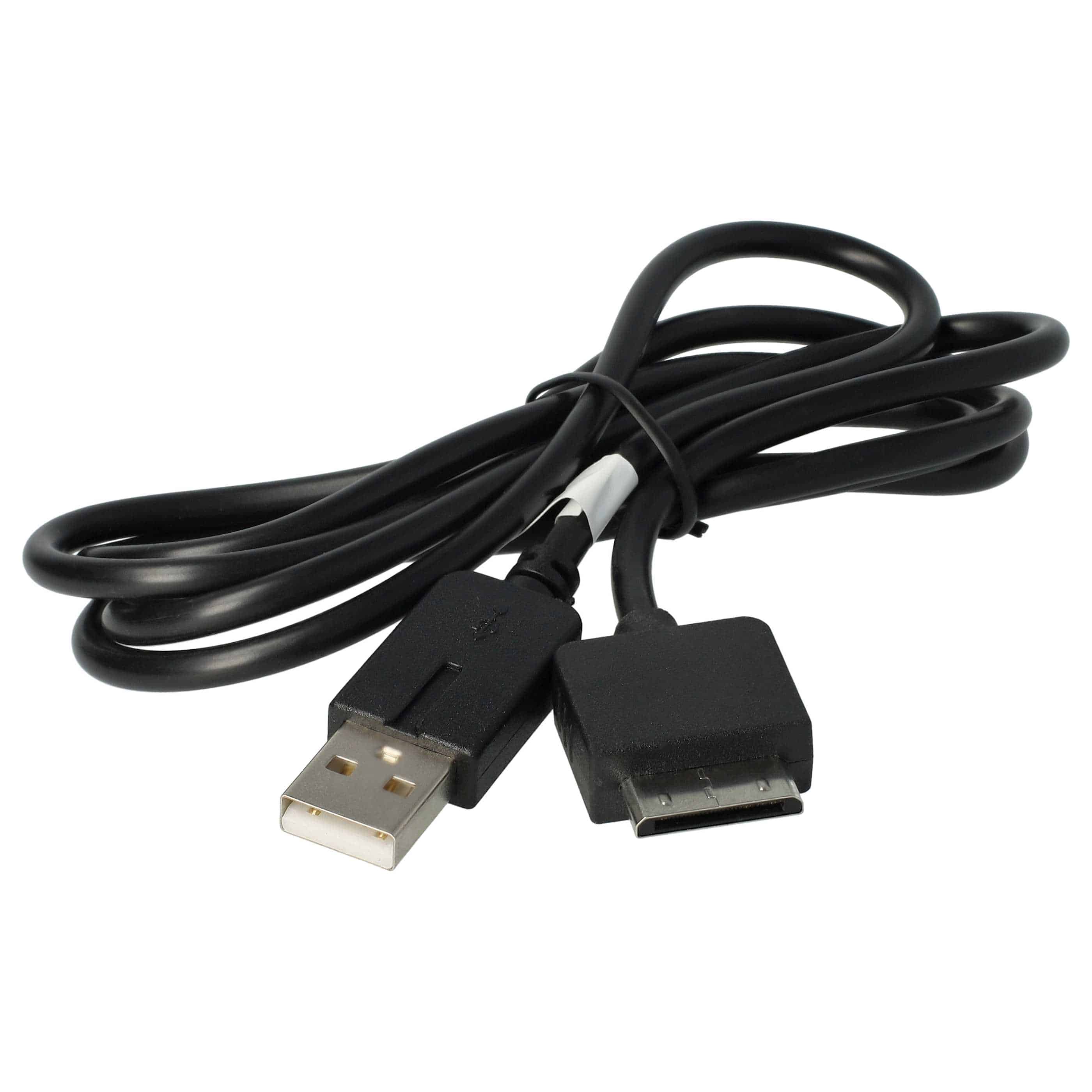 vhbw USB Cable Games Console - 2in1 Data Cable / Charger 1.2m Long