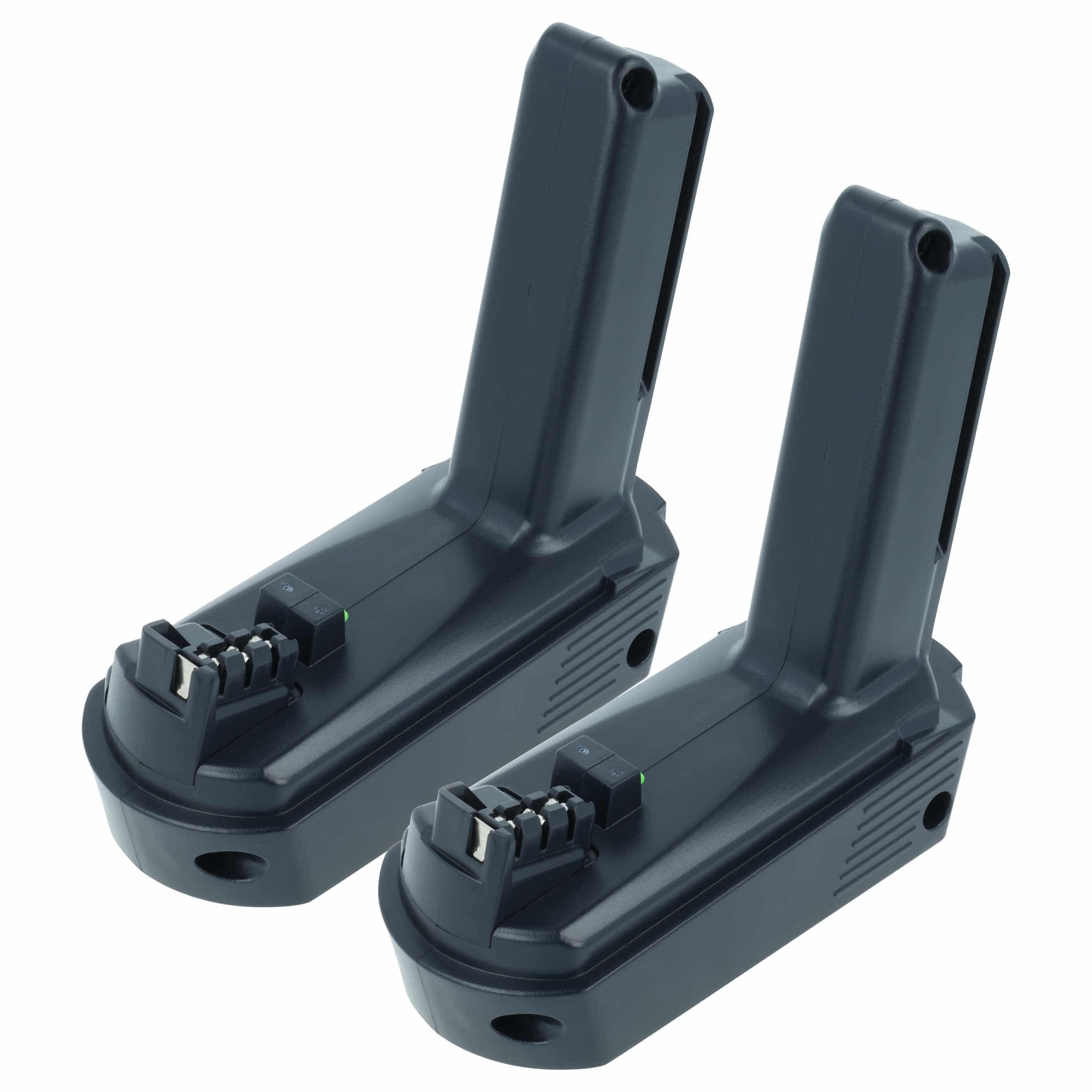 2x Battery replaces Festool 498338, 498336, 498616, 498339 Electric Power Tool - 1500 mAh, 10.8 V, Li-Ion
