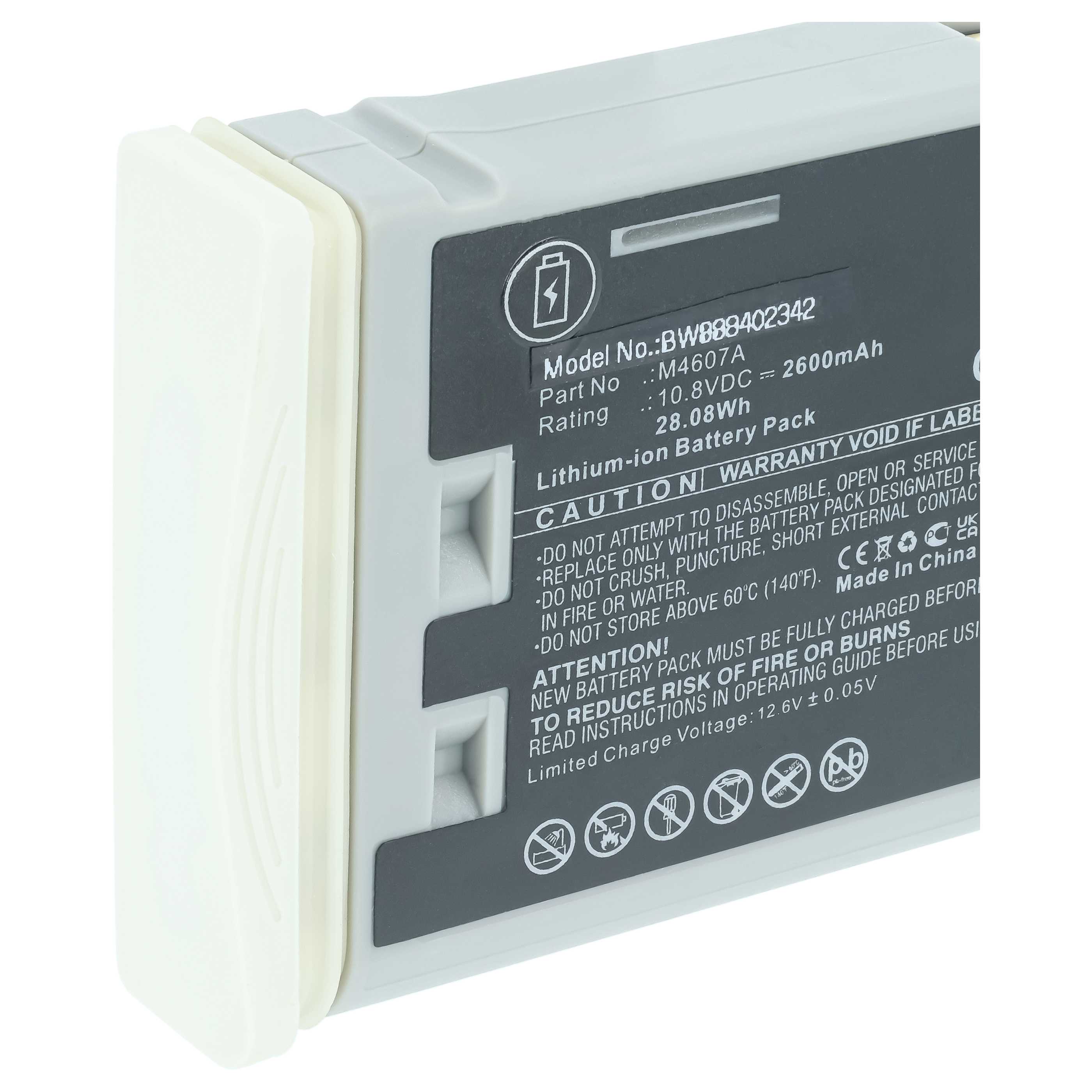 Batería reemplaza Philips para tecnología médica (2600 mAh, 10,8 V, Li-Ion)