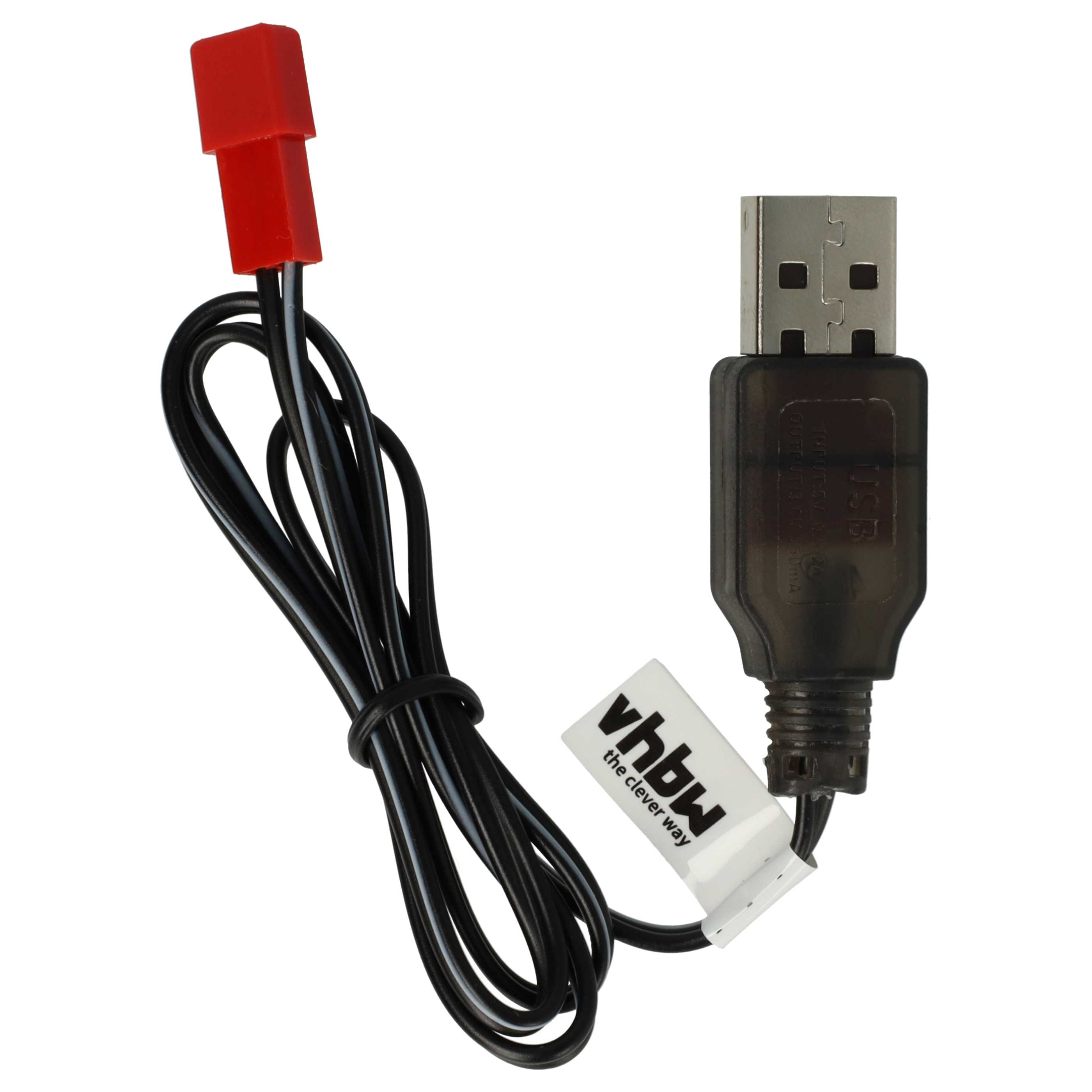 USB Charging Cable suitable for RC Batteries with JST Connector, RC Model Making Battery Packs - 60 cm 3.6 V