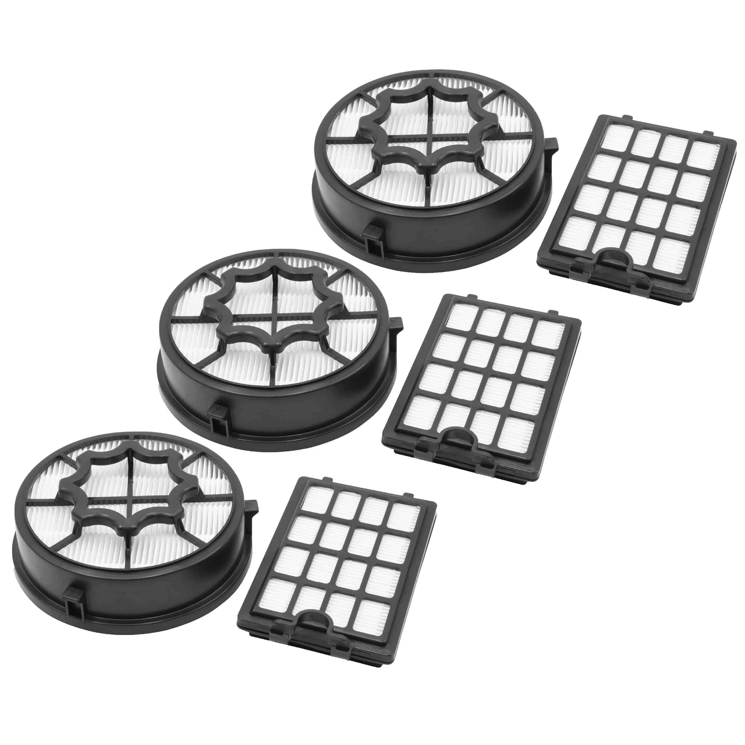 3x Filter Set replaces AEG EF112B, AEF 112, 9001680249 for Zanussi Vacuum Cleaner - Vacuum Cleaner Filter Set