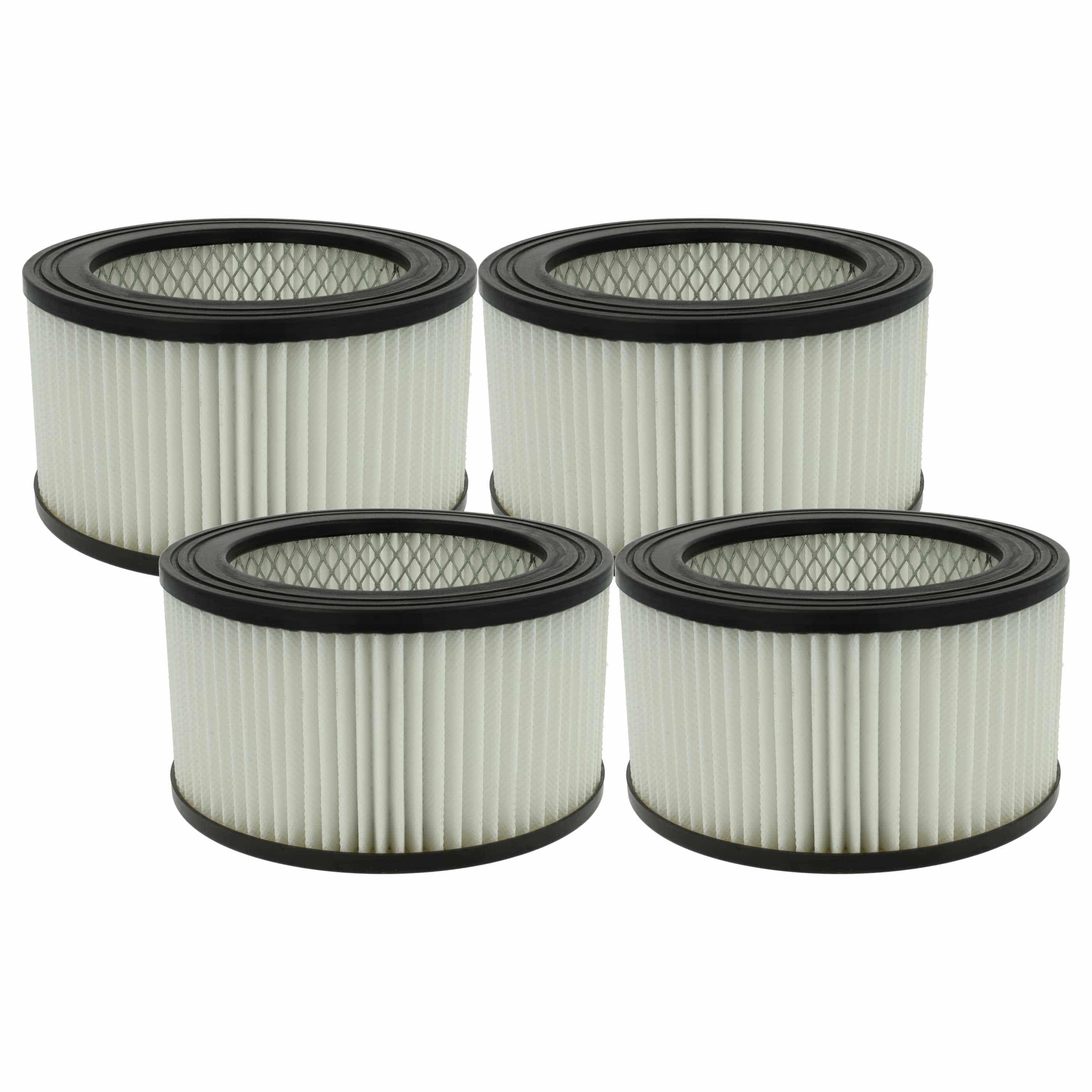 4x Filtercartridge filter replaces Oxeo 760023 for PowerPlus Chimney Sweep Vacuum, black / white
