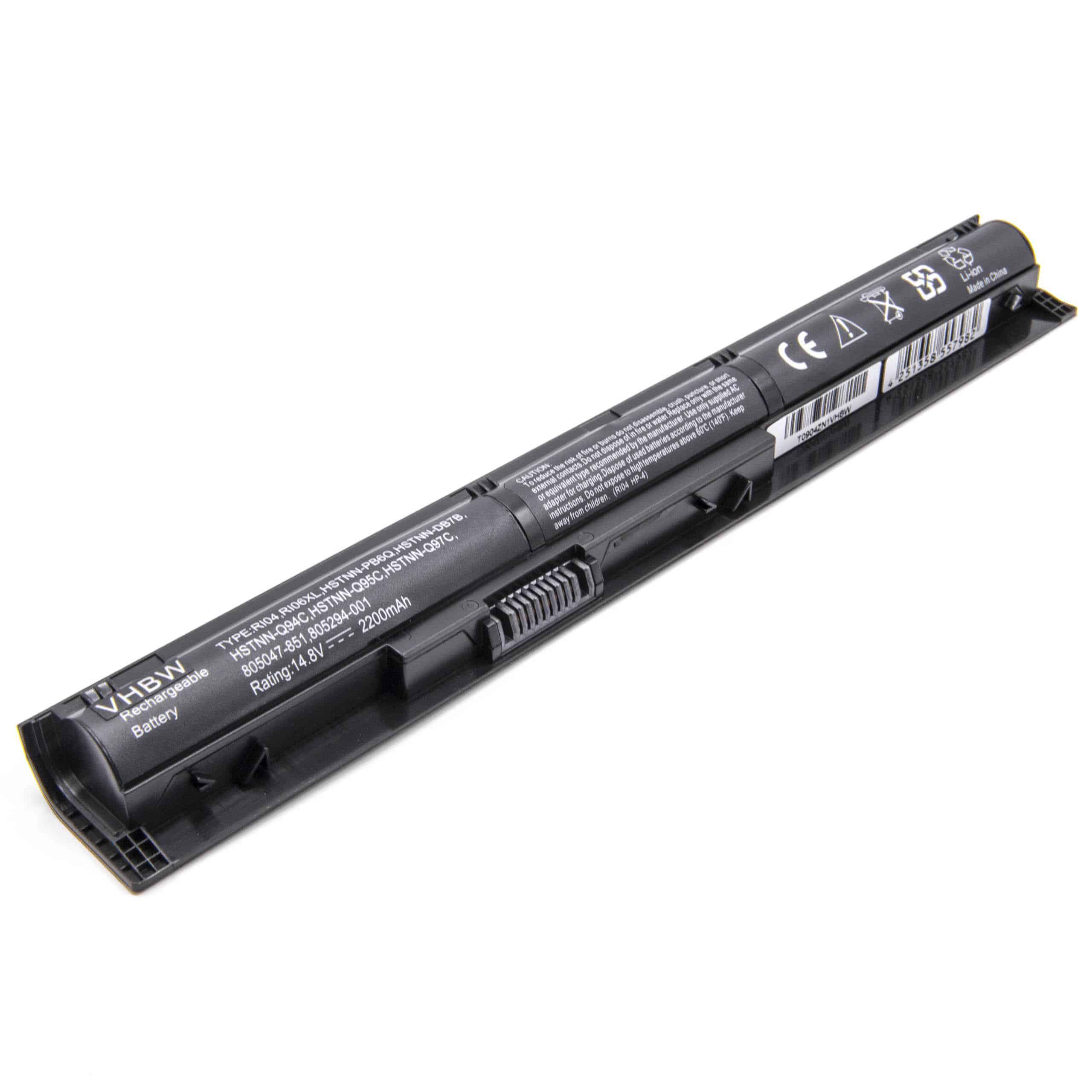 Batería reemplaza HP 811063-421, 805294-001, 811346-001 para notebook HP - 2200 mAh 14,4 V Li-Ion negro