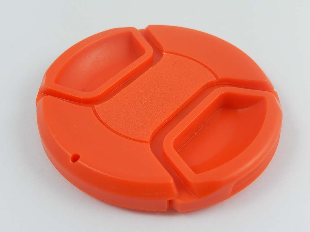 Tapa objetivo 62mm para cámara - Con mango interior, plástico rojo