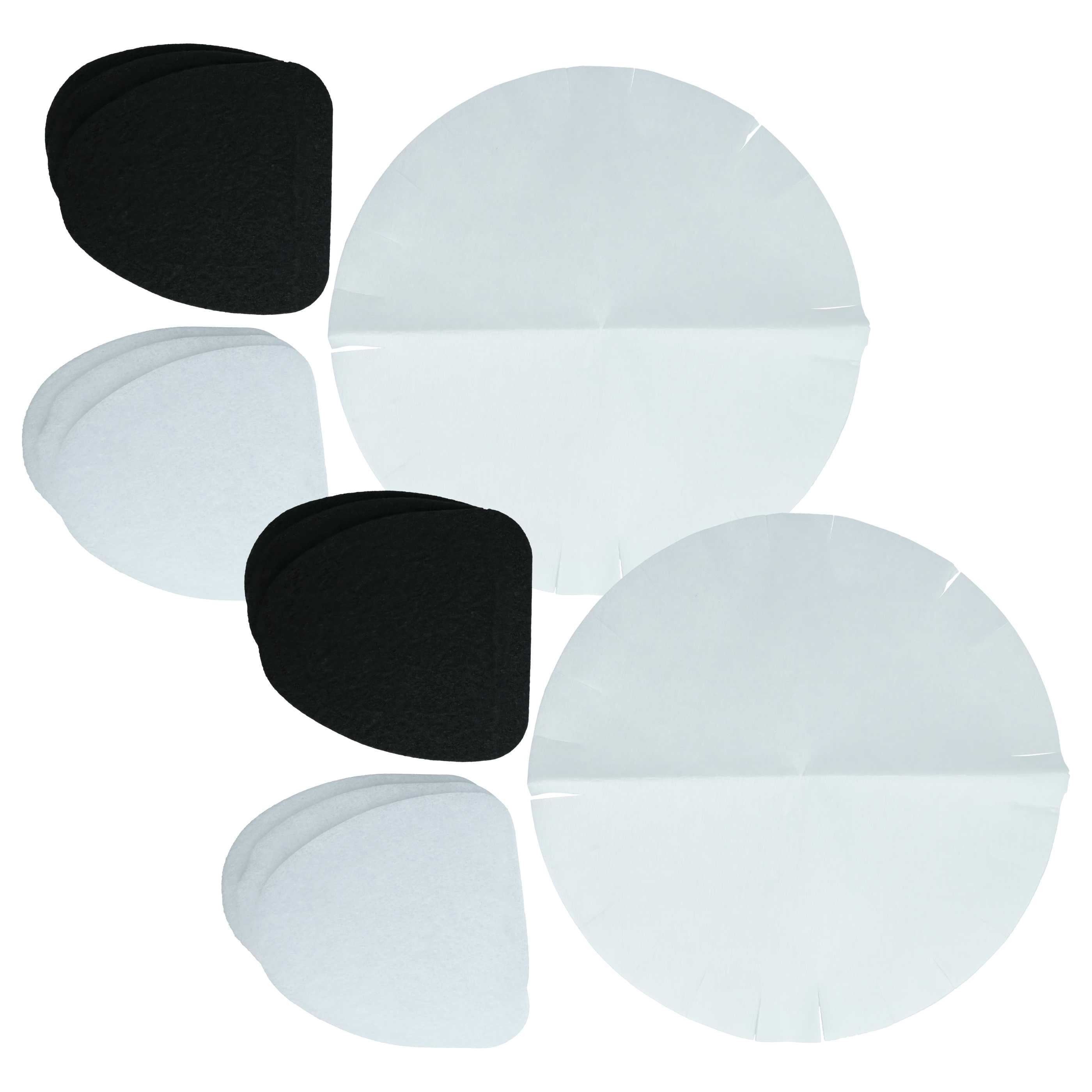 6x paper filter, 6x activated carbon filter, 6x grease filter replaces DeLonghi 5525112800 Fryer